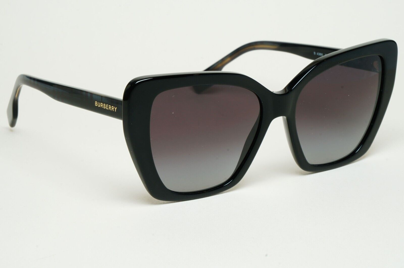 Burberry Sunglasses Tamsin Black Cat Eye Square Gradient BE 4366 3980/8G 55mm
