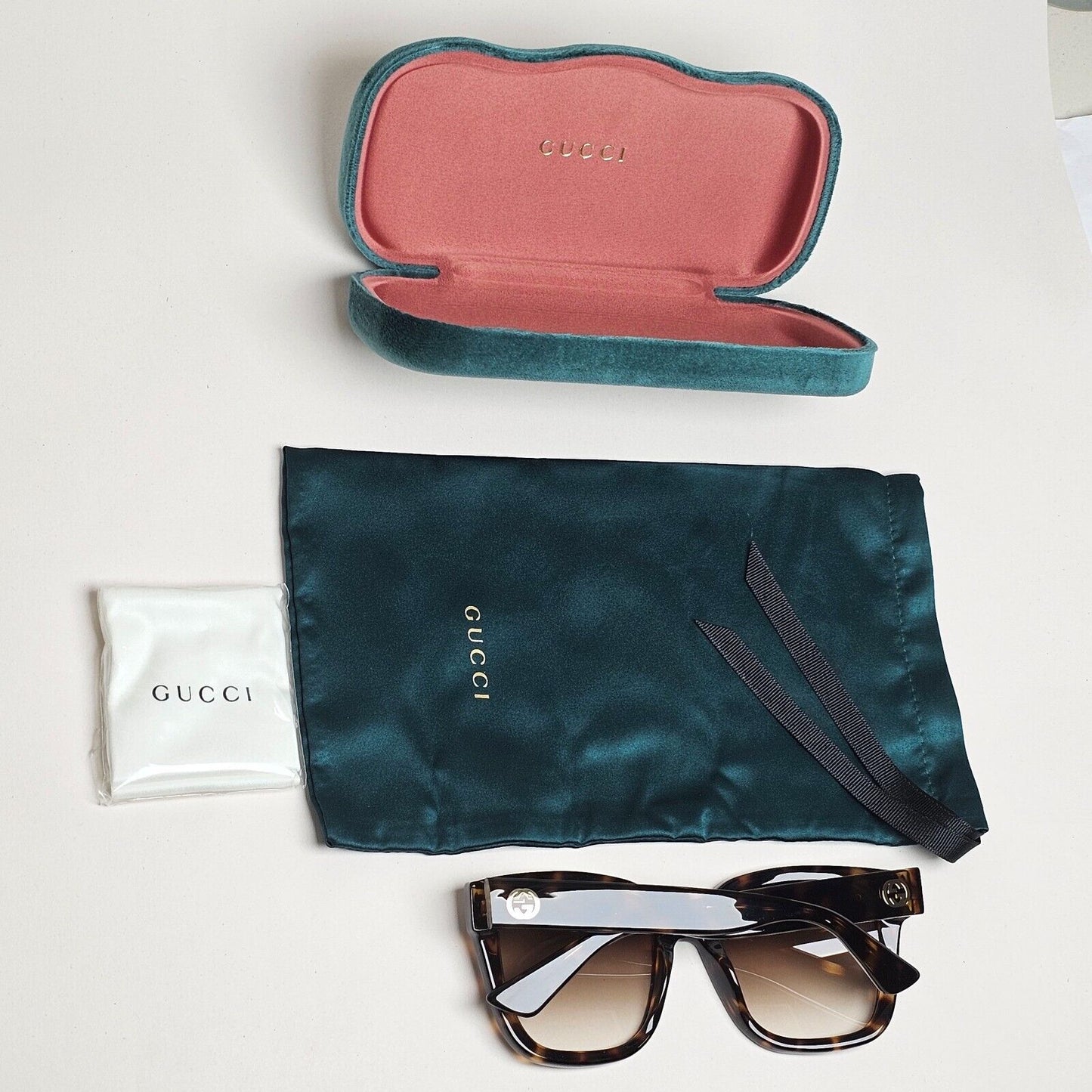 Gucci Sunglasses 2023 Brown Tortoise Square Gold GG1338S 003 54mm 110225