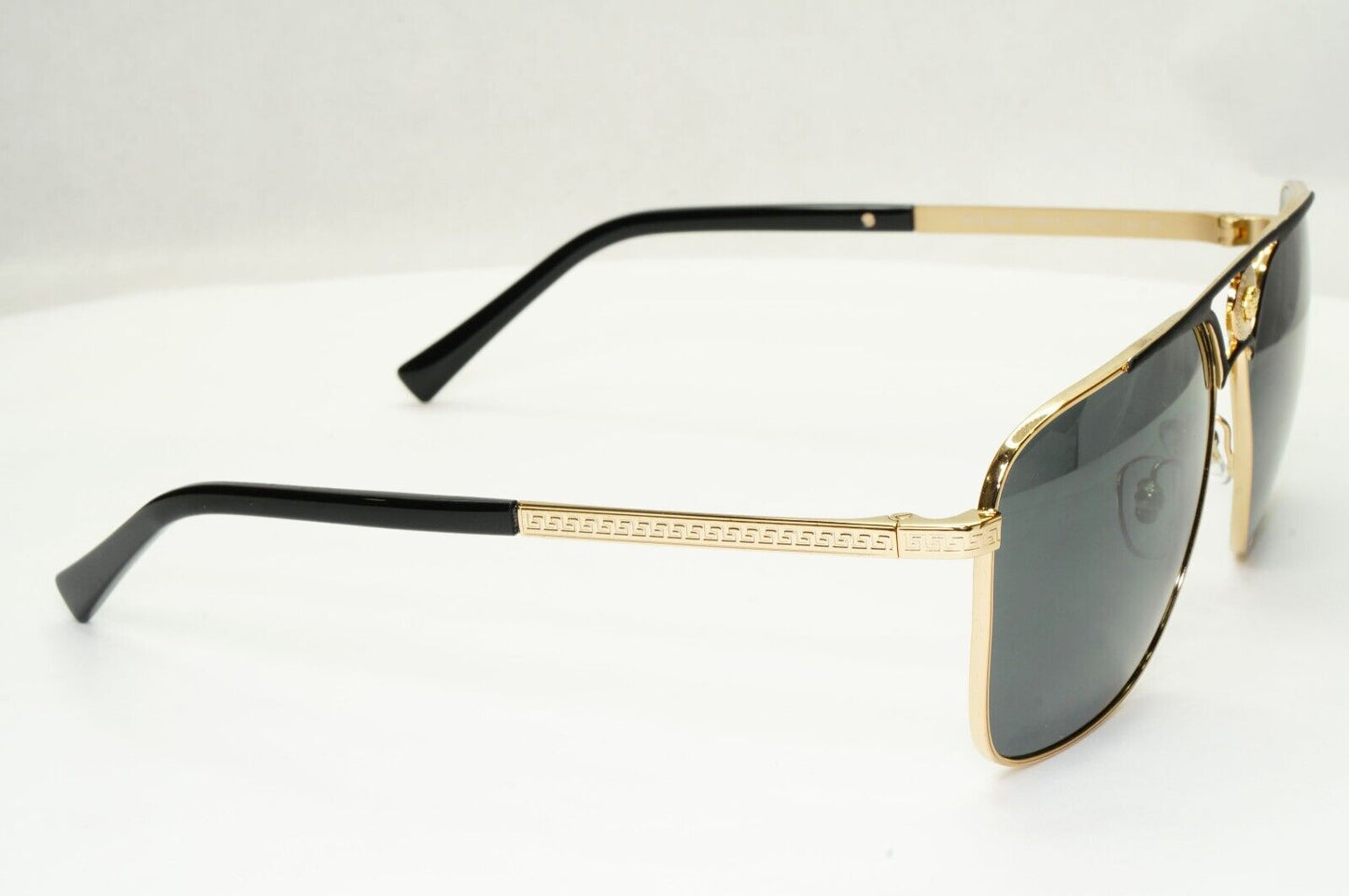 Versace Sunglasses Gold Black Medusa Square Metal MOD 2238 1436/87