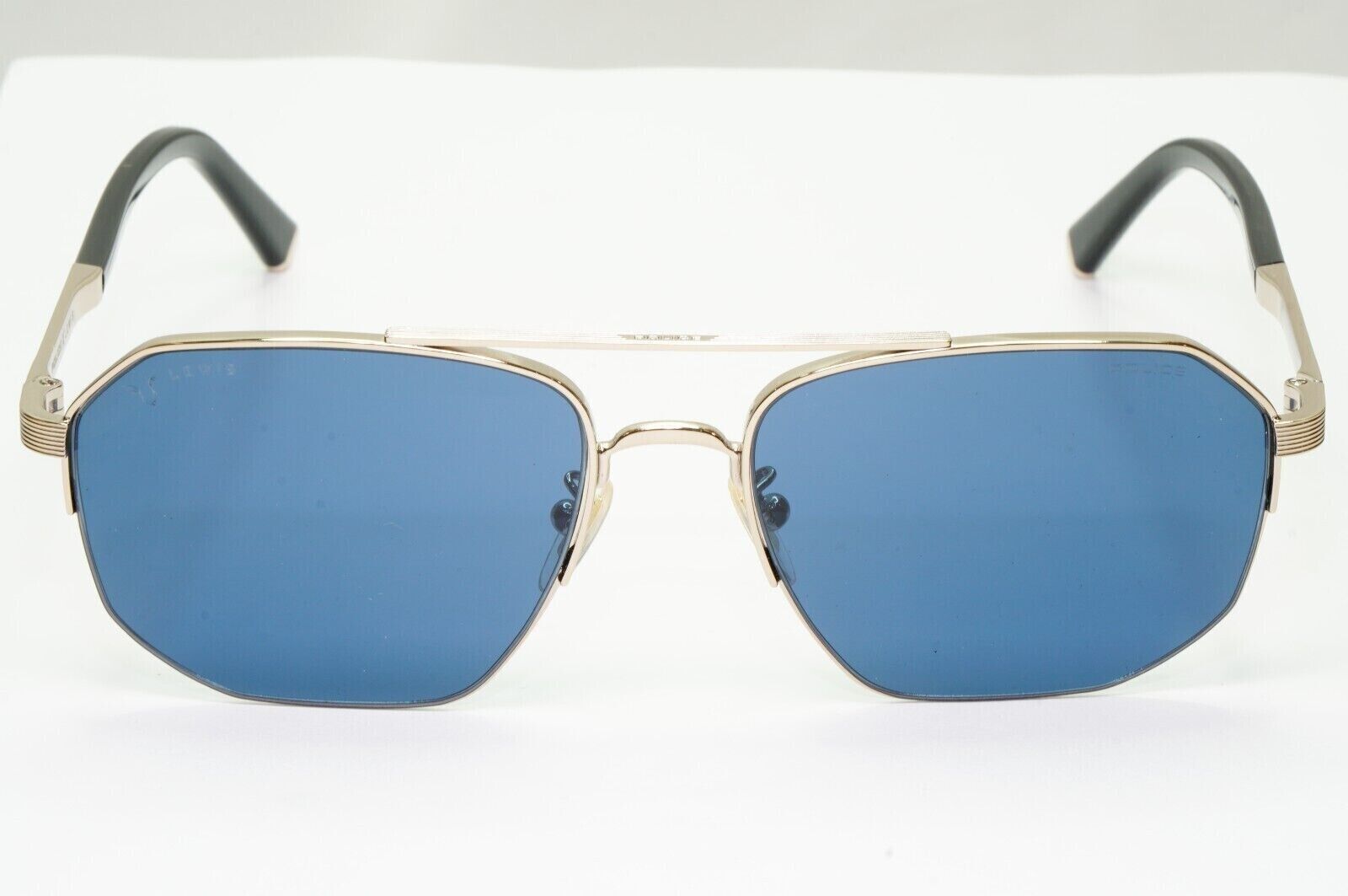 Police Lewis Hamilton F1 Sunglasses Gold Blue Metal SPL A25 COL 0594 [a] 38917