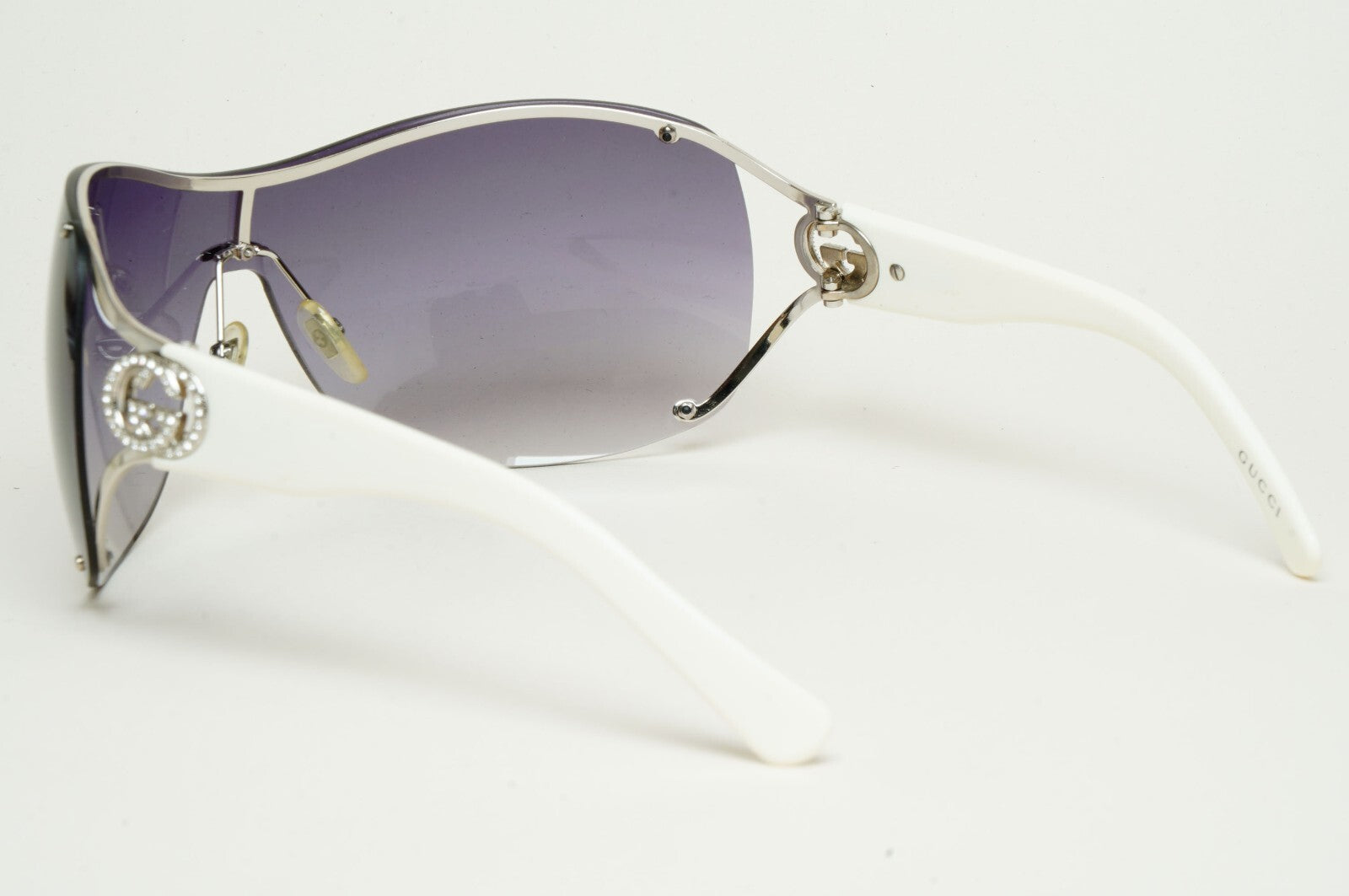 Gucci Sunglasses 2006 Vintage Shield Wrap Grey White GG 2808/S 010KJ 070325