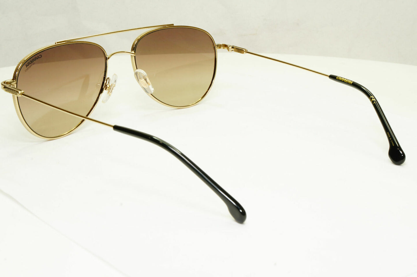 Carrera Gold Sunglasses Pilot Brown Gradient Fade Mens Metal 187 J5GHA 56mm