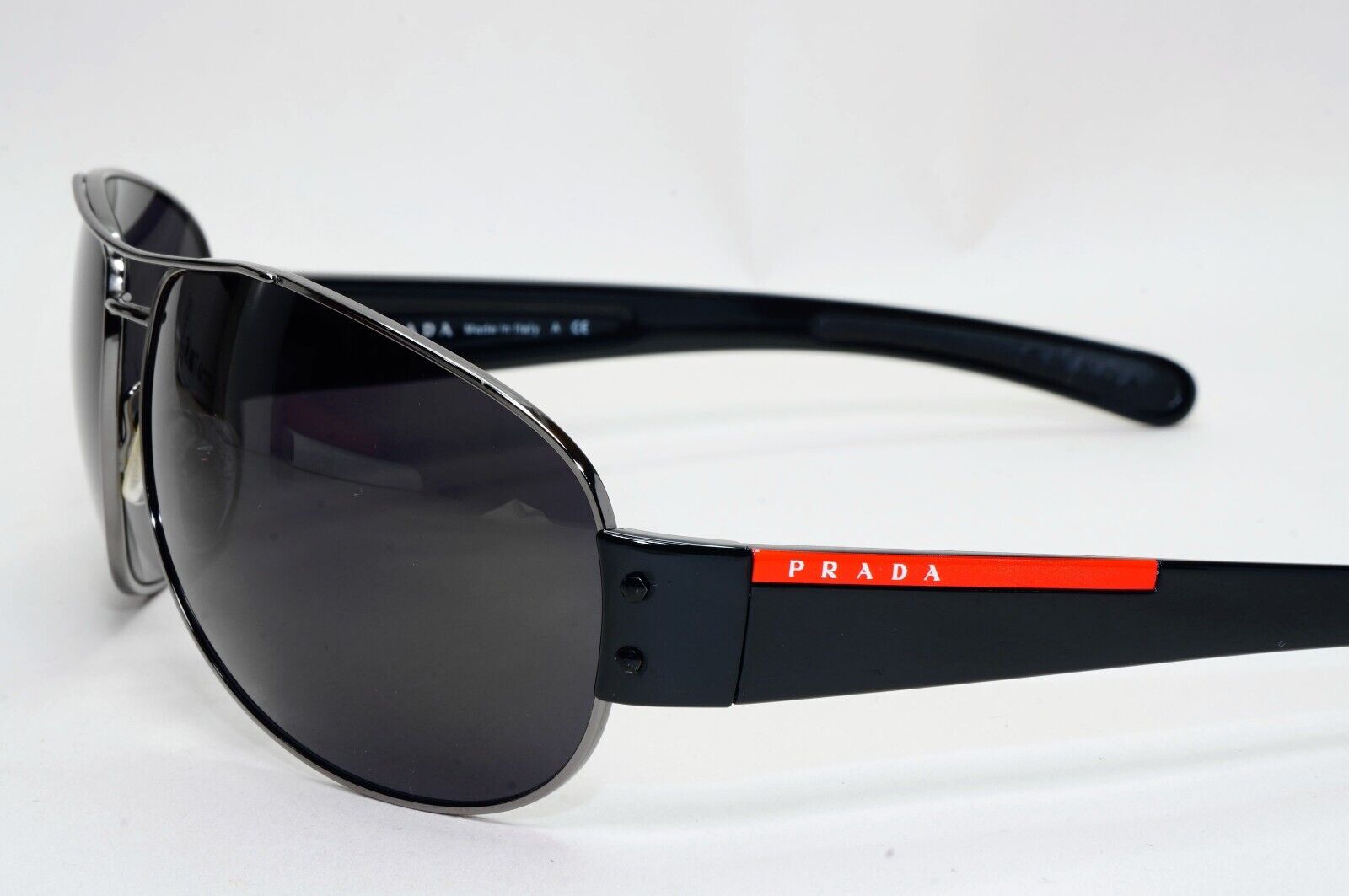 Prada Sunglasses 2006 Vintage Black Gunmetal Pilot PR52GS SPR 52G 5AV-1A1 081124