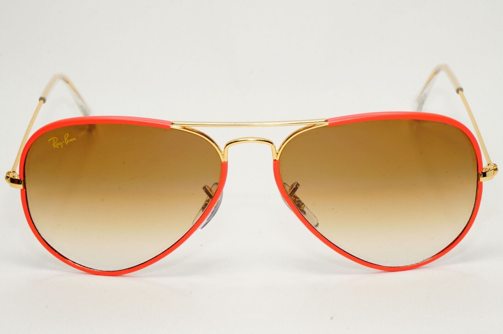 Ray-Ban Sunglasses Aviator Full Color Red Gold Brown RB 3025-J-M 9196/51 58mm