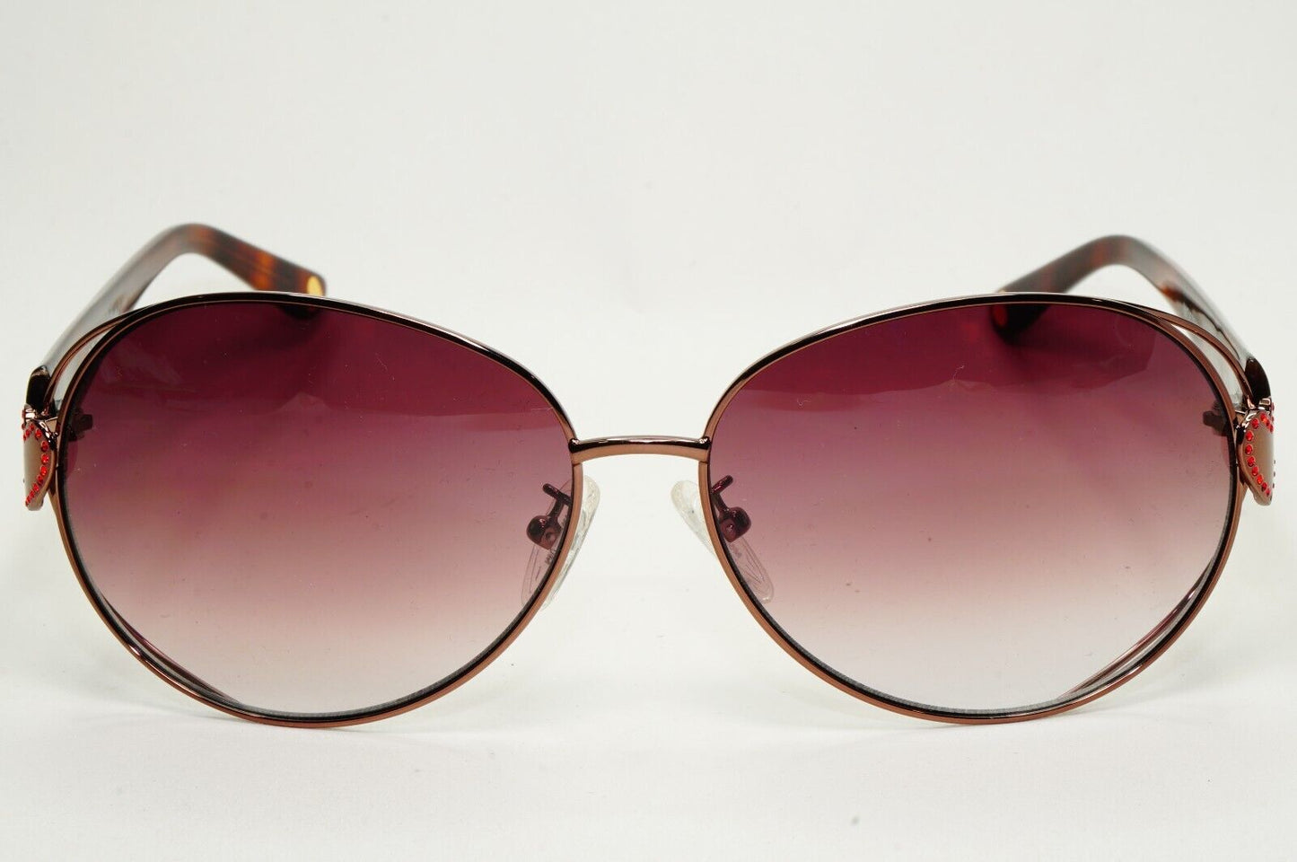 Moschino Sunglasses 2005 Vintage Brown Bronze Oval Heart MO579 02 101124