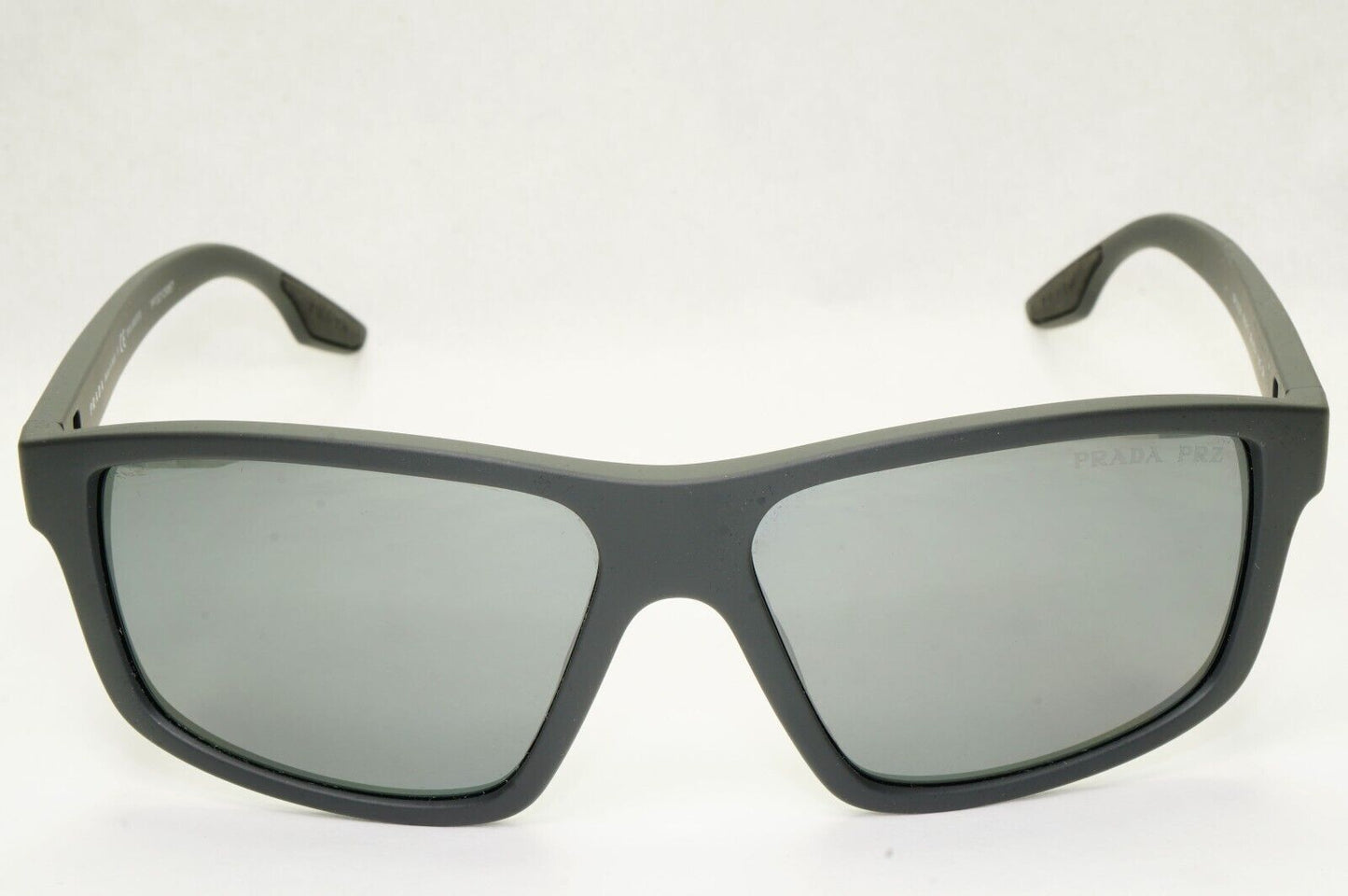 Prada Sunglasses Polarized Silver Mirror Grey Rubber PS02XS SPS 02X UFK-07H