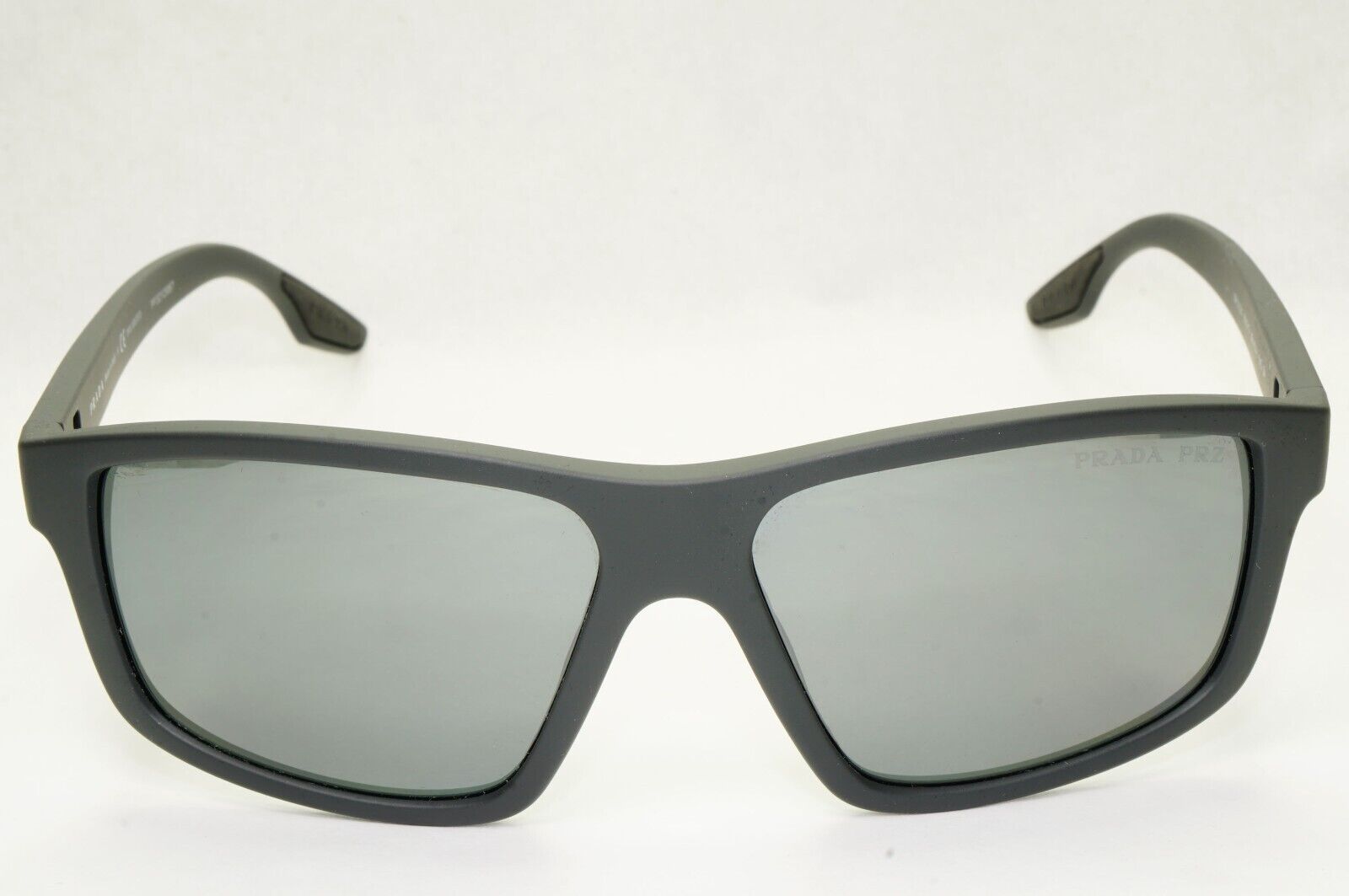 Prada Sunglasses Polarized Silver Mirror Grey Rubber PS02XS SPS 02X UFK-07H