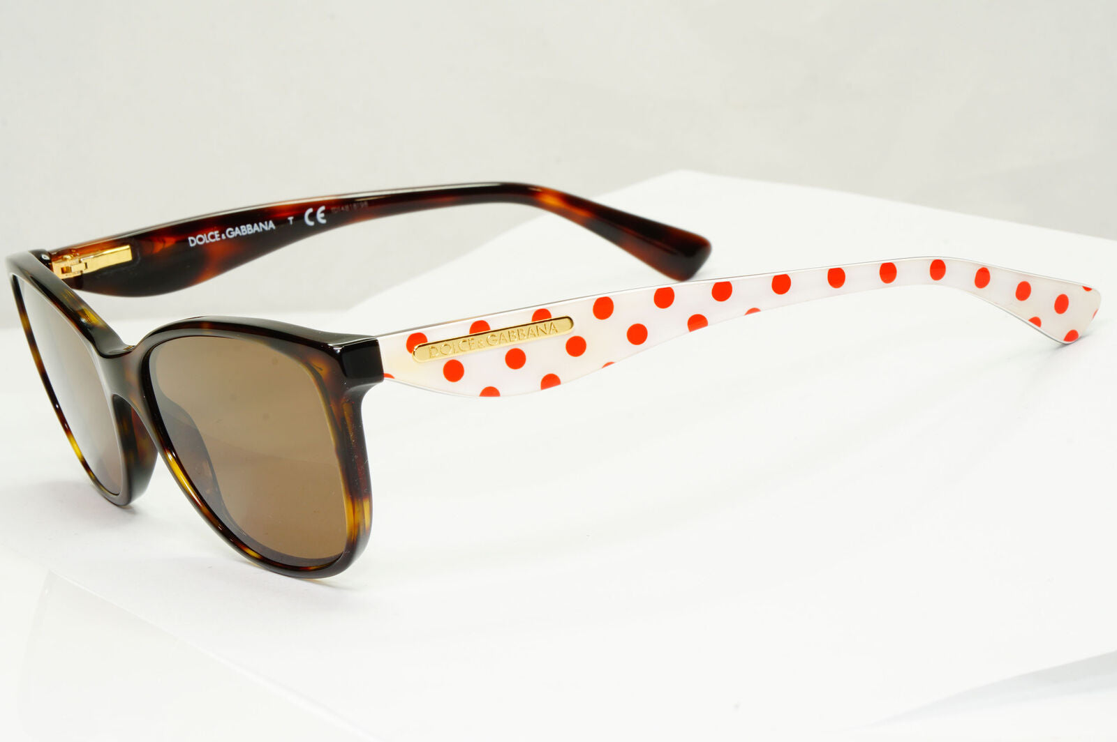 Dolce & Gabbana Polka Dot Sunglasses Brown Red White DG 3174 2878 250123