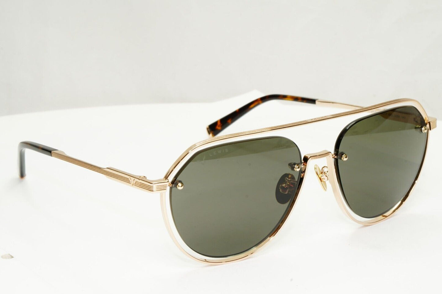 Police Lewis Hamilton F1 Sunglasses Gold Grey Metal Pilot SPL E17 COL 0300