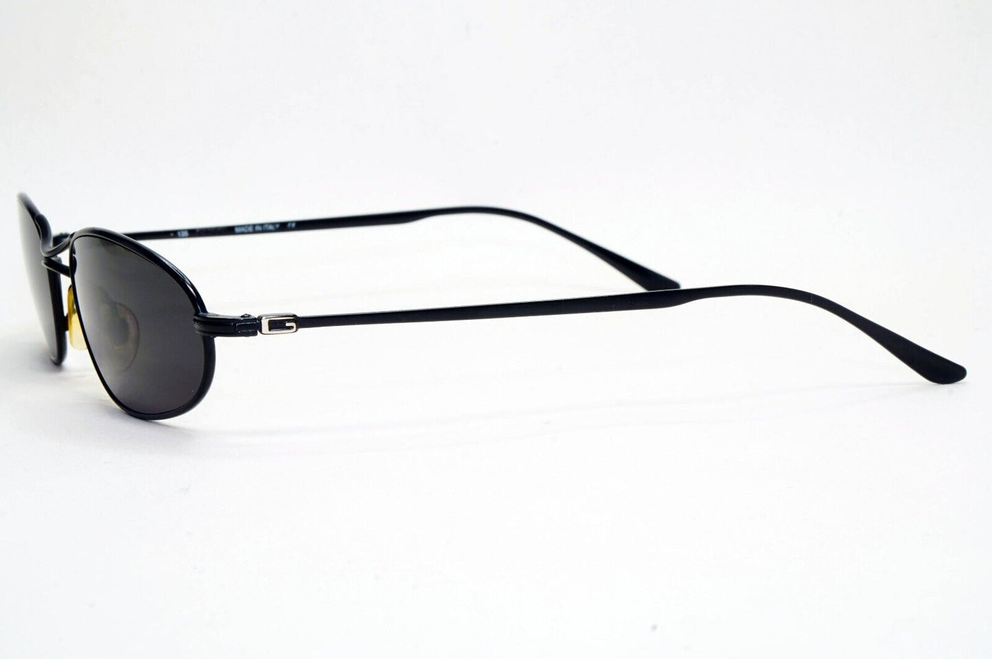 Gucci Sunglasses 1996 Vintage Black Oval Metal Unisex GG 1617/S 8ZB 53mm 120824