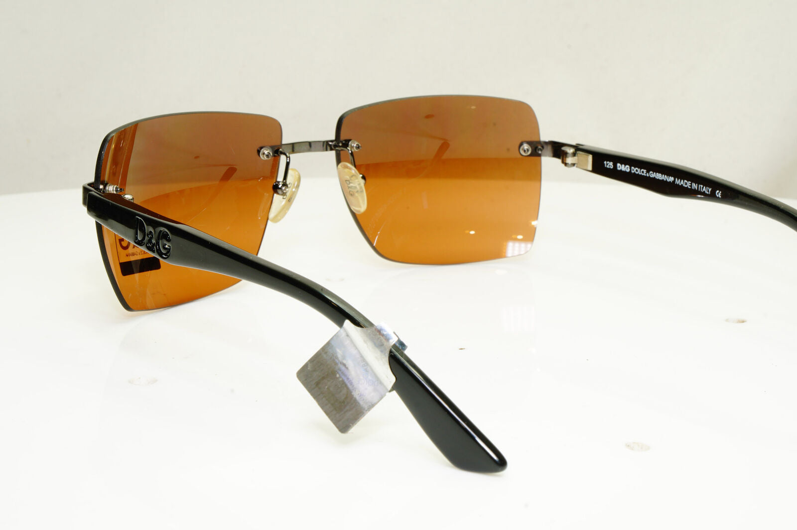 Authentic DOLCE & GABBANA Womens Vintage Sunglasses Black D&G 2091 187 30826