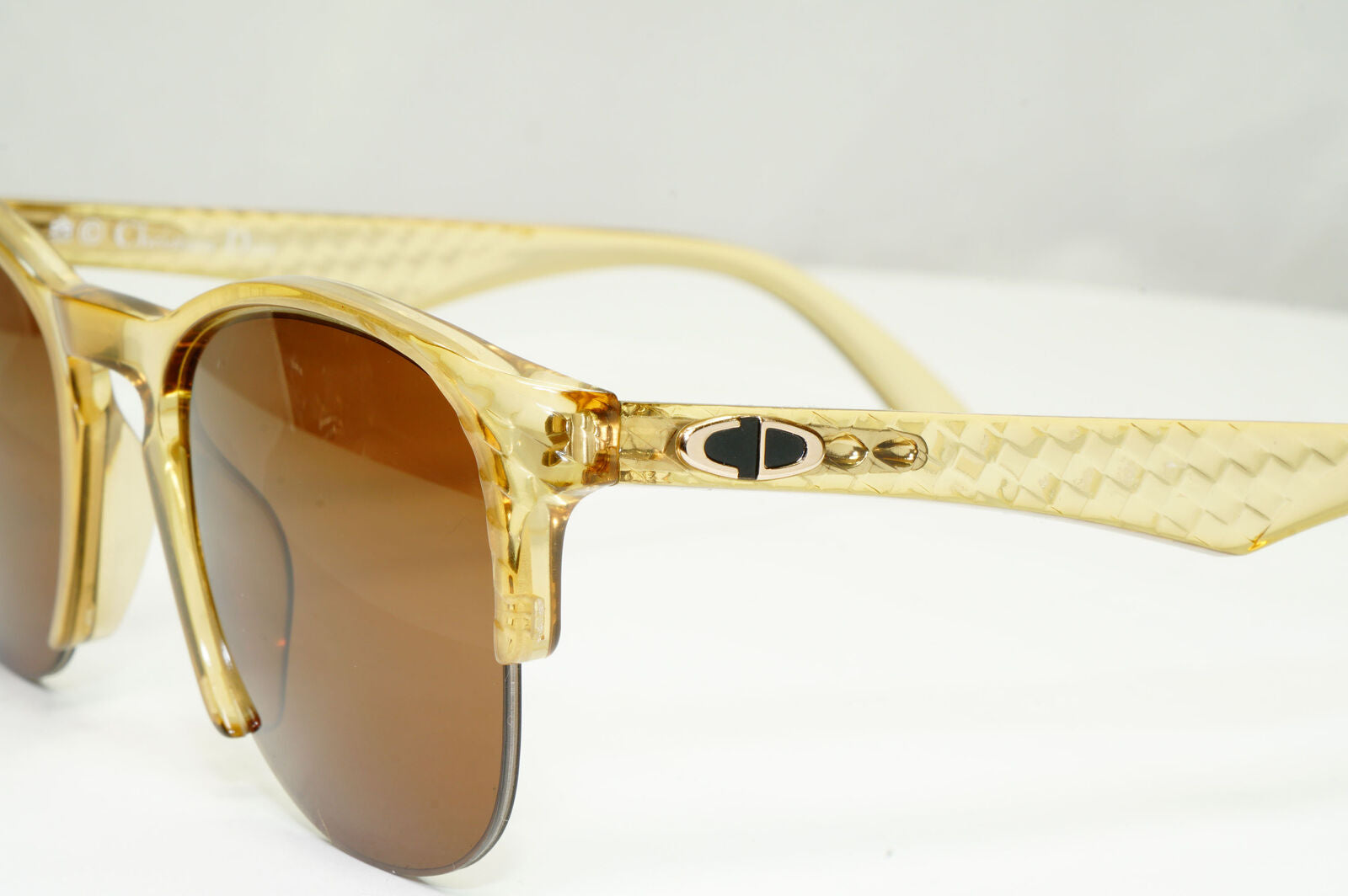 Dior 1990s Vintage Sunglasses Transparent Honey Brown Germany 2376 20 071222