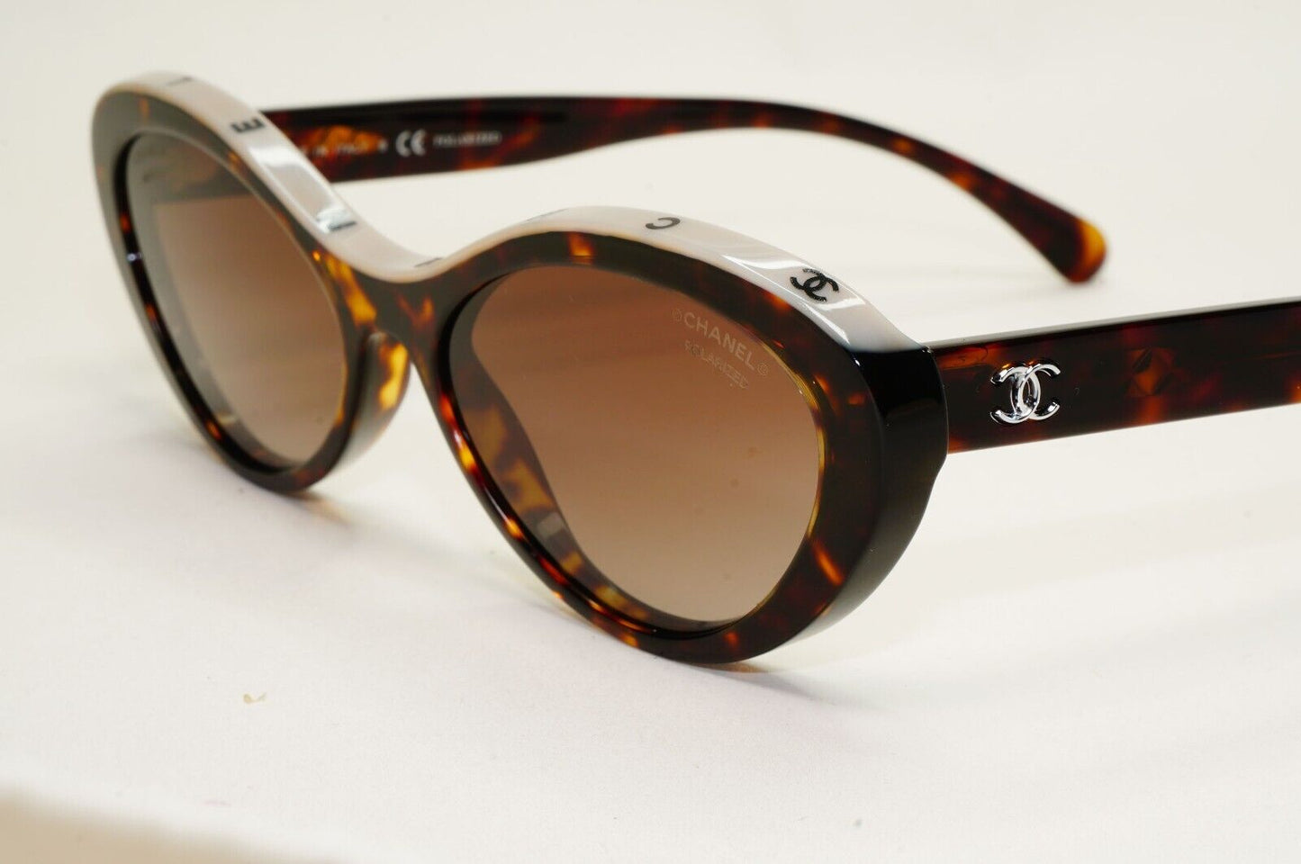 Chanel Sunglasses Polarised Letters Brown Tortoise Beige 5416 c.1682/S9 57mm