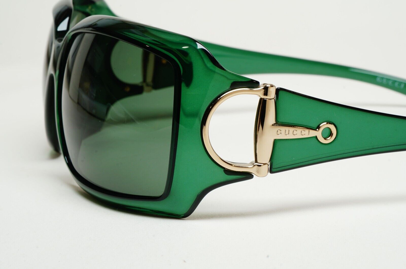 Gucci Sunglasses 2005 Vintage Horsebit Green Gold Square GG 2562/S PT1 070125