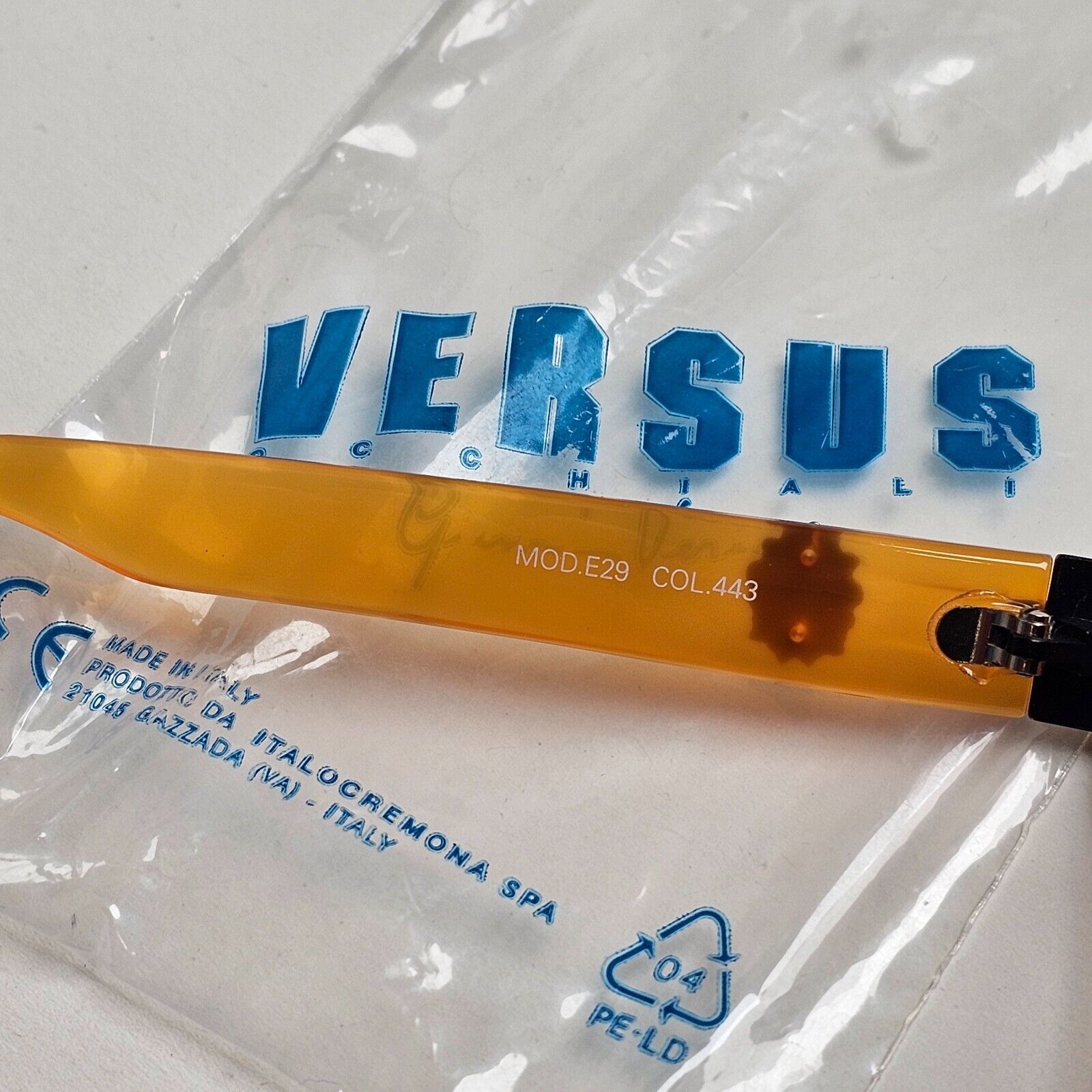 Versus Sunglasses 1996 by Gianni Versace Vintage Honey Amber MOD E29 COL 443