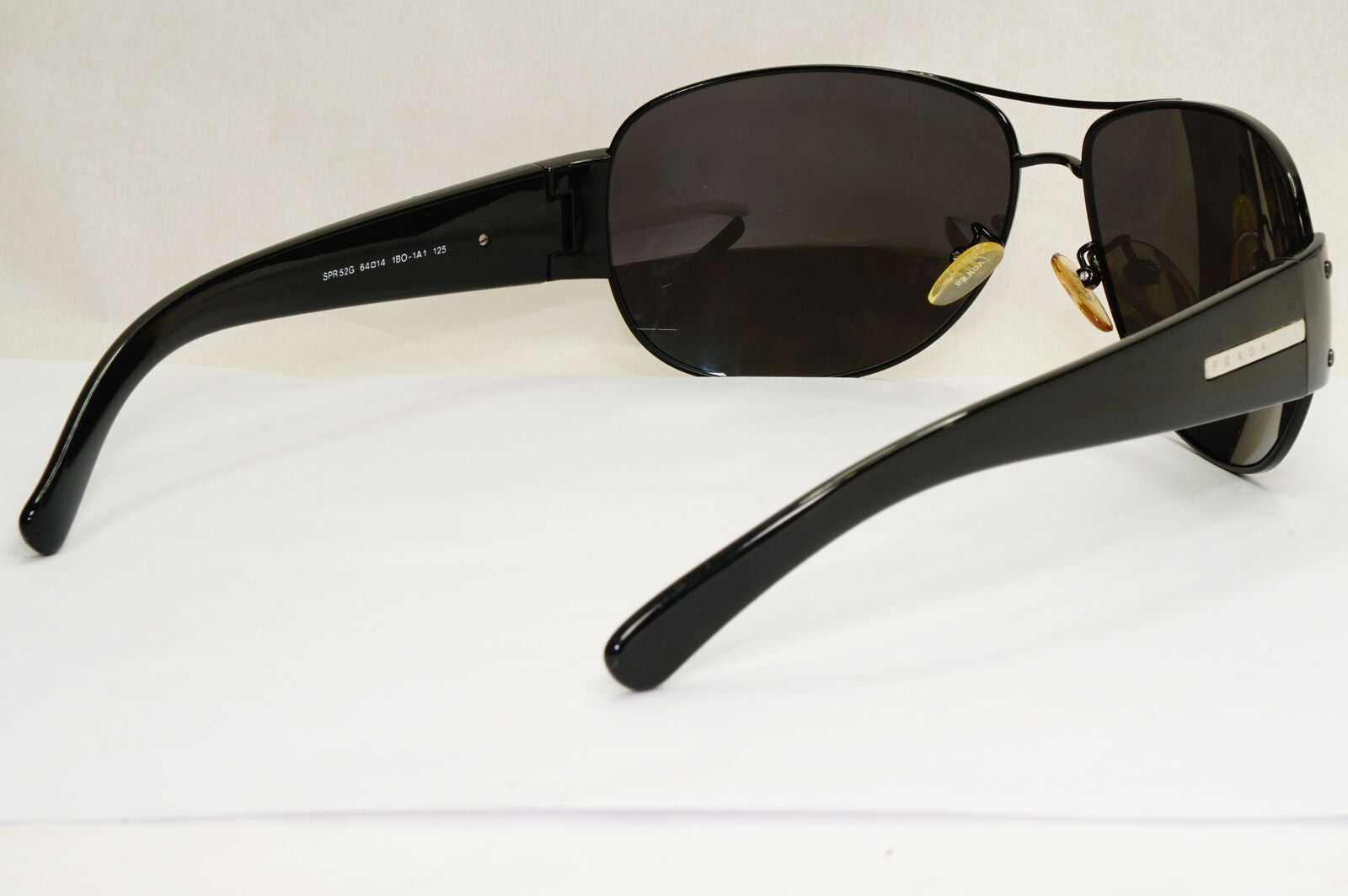 Prada Sunglasses 2006 Vintage Black Pilot Large PR52GS SPR 52G 1BO-1A1 190224