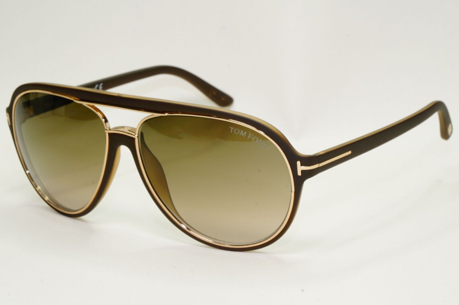 Tom Ford Sunglasses Sergio Brown Gold Pilot Gradient FT0379 TF 379 50K 60mm