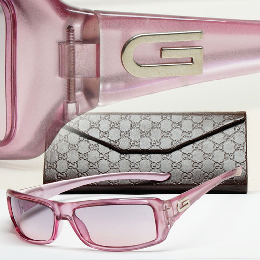 Gucci Sunglasses 2002 Vintage Lilac Pale Pink Rectangle GG 2551/S LT8 050225