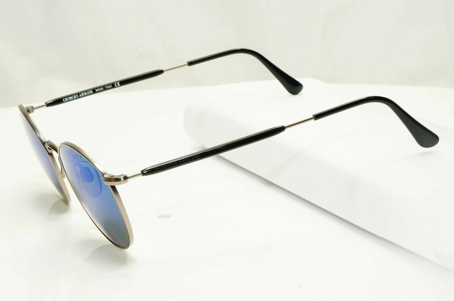 Giorgio Armani 1997 Vintage Sunglasses Blue Mirror Glass Silver 627 815/35 49mm