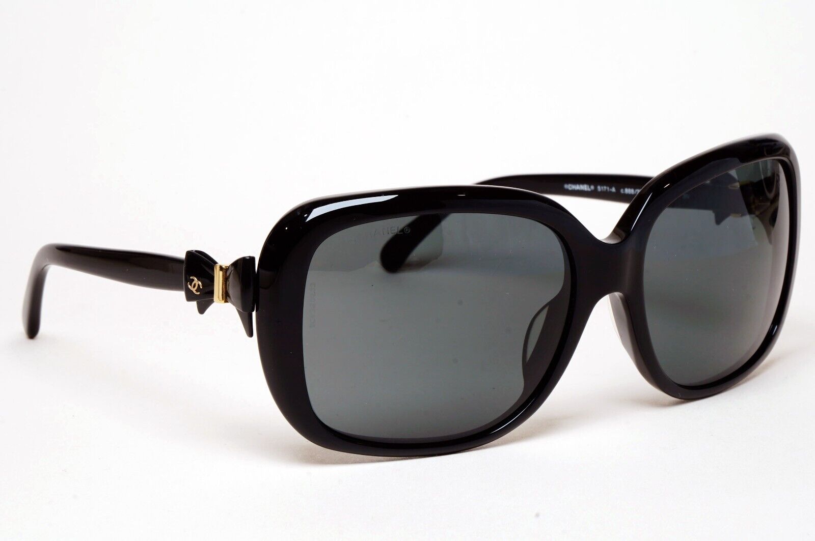 Chanel Sunglasses 2011 Bows Vintage Black Square 5171-A c.888/3F 220125