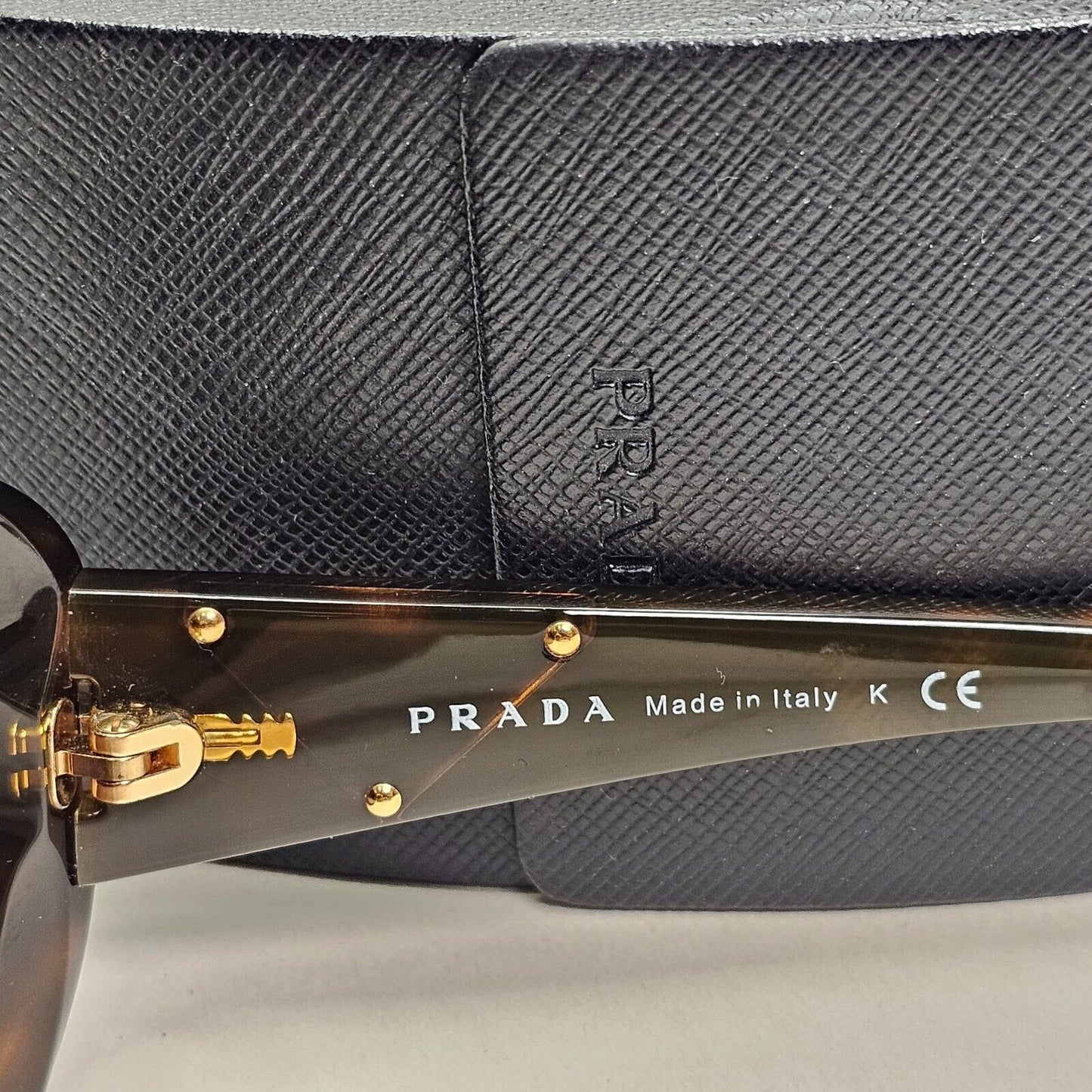Prada Sunglasses 2010 Vintage Triangle Brown Gold PR27LS SPR 27L 2AU-6S1 050824