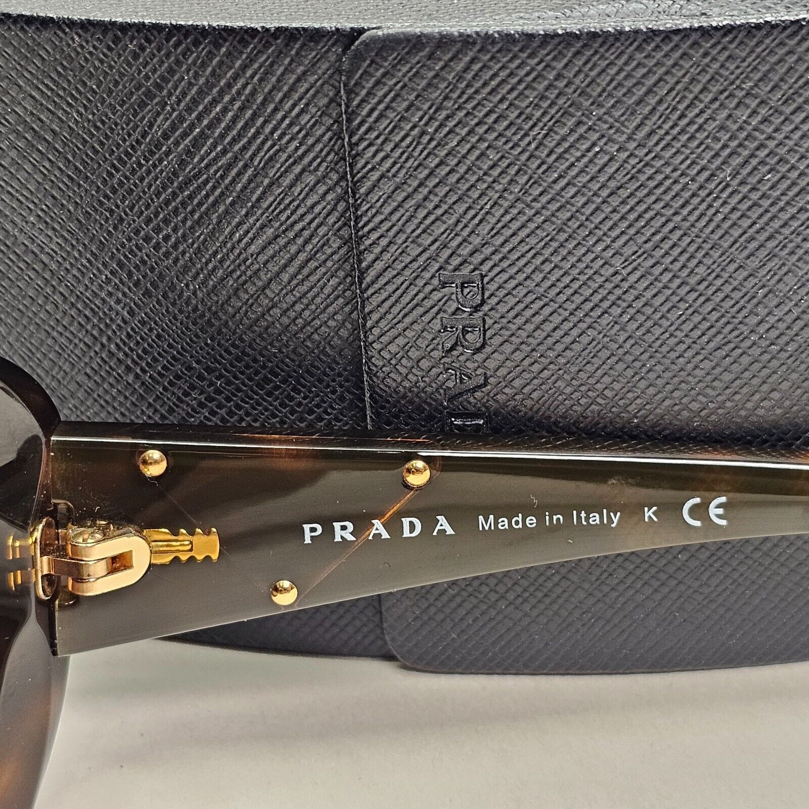 Prada Sunglasses 2010 Vintage Triangle Brown Gold PR27LS SPR 27L 2AU-6S1 050824