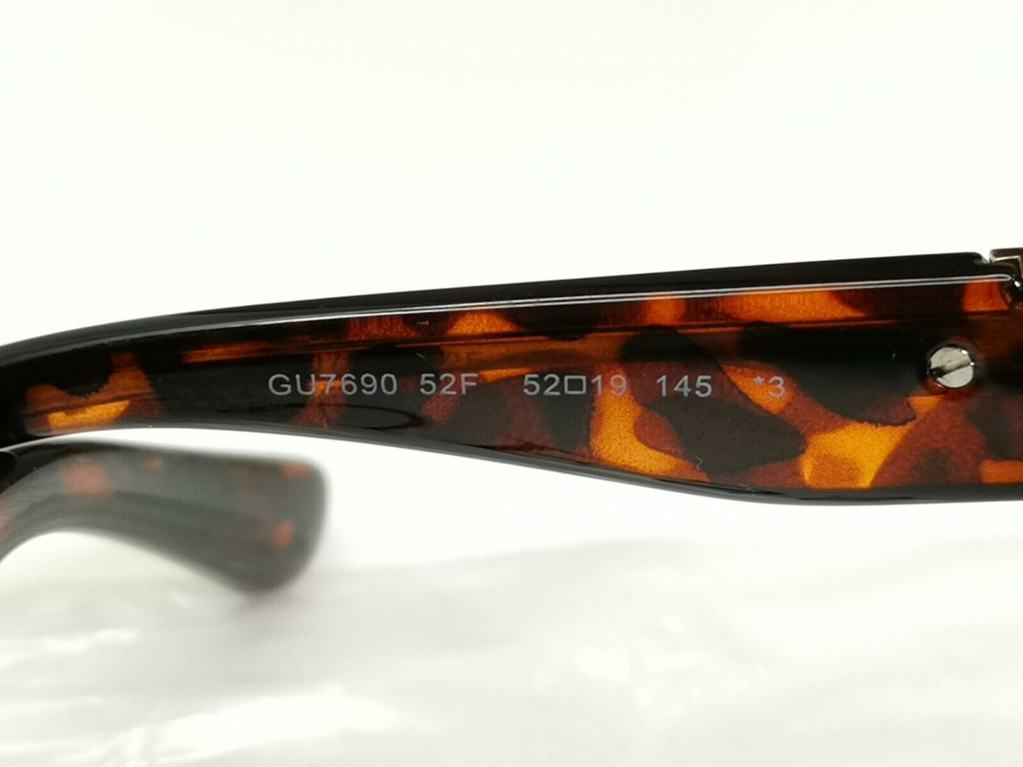 Authentic GUESS Womens Sunglasses Brown Gold Crystal Diamante Chain GU 7690 52F