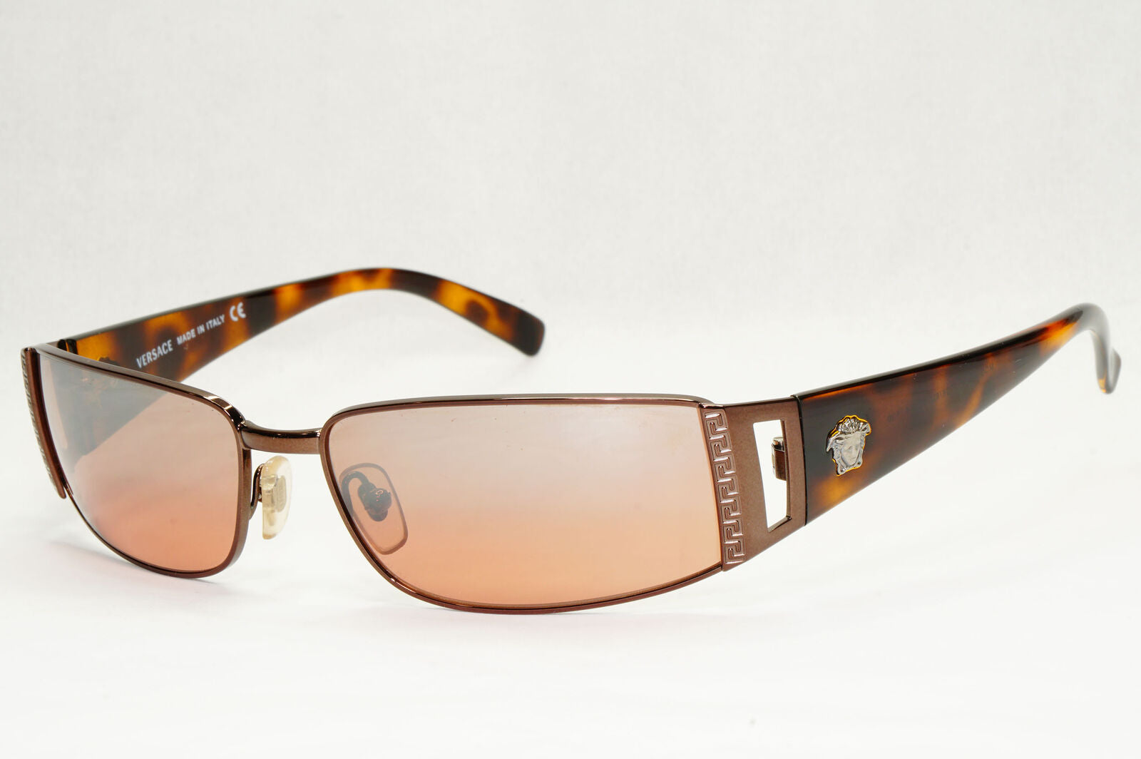 Versace Sunglasses 2003 Vintage Rectangle Brown Mirror MOD 2021 1006/6U 151223