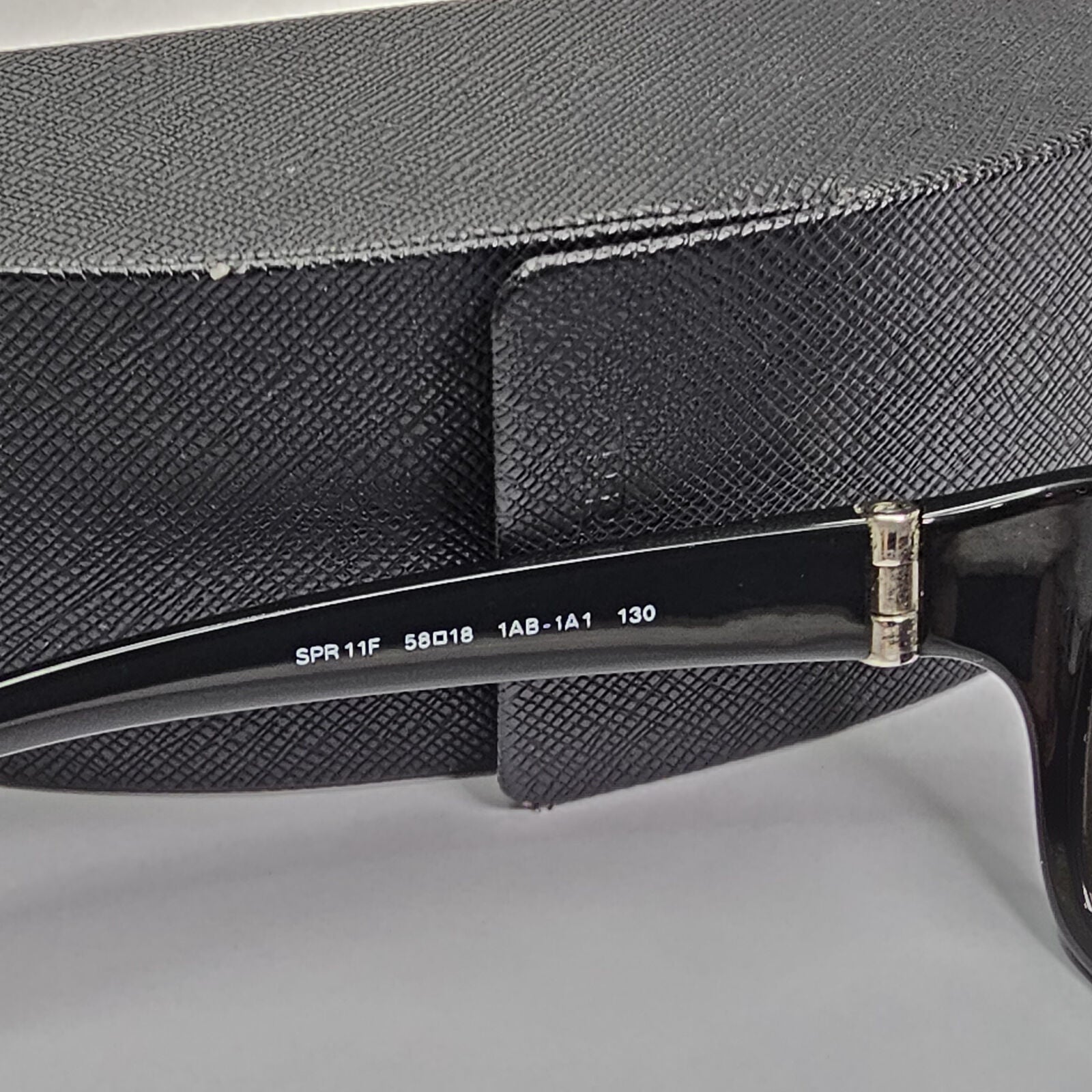 Prada Sunglasses 2005 Vintage Black Square Glossy PR11FS SPR 11F 1AB-1A1 190224