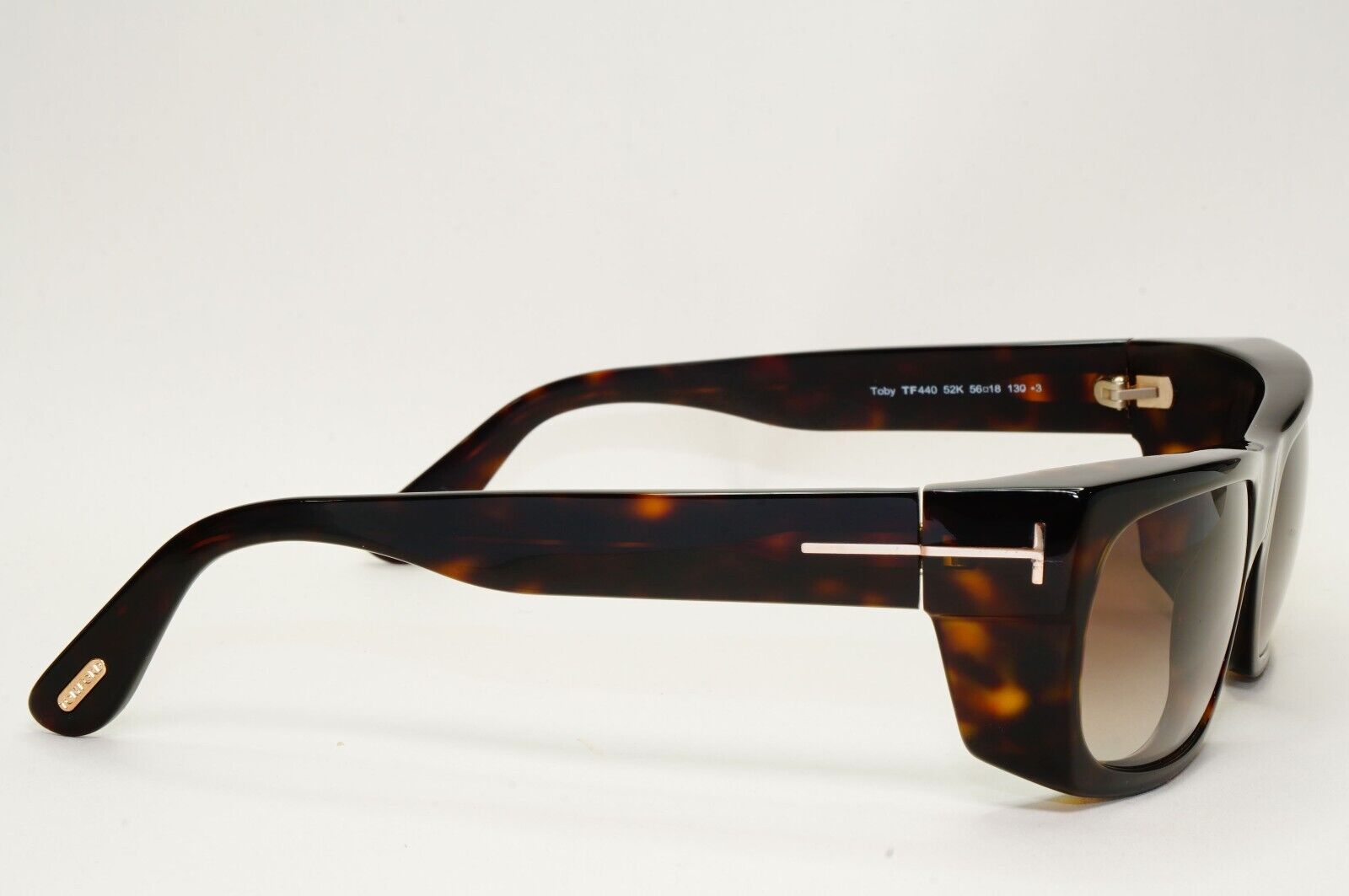 Tom Ford Sunglasses Toby Dark Brown Gradient Square Acetate FT0440 TF 440 52K