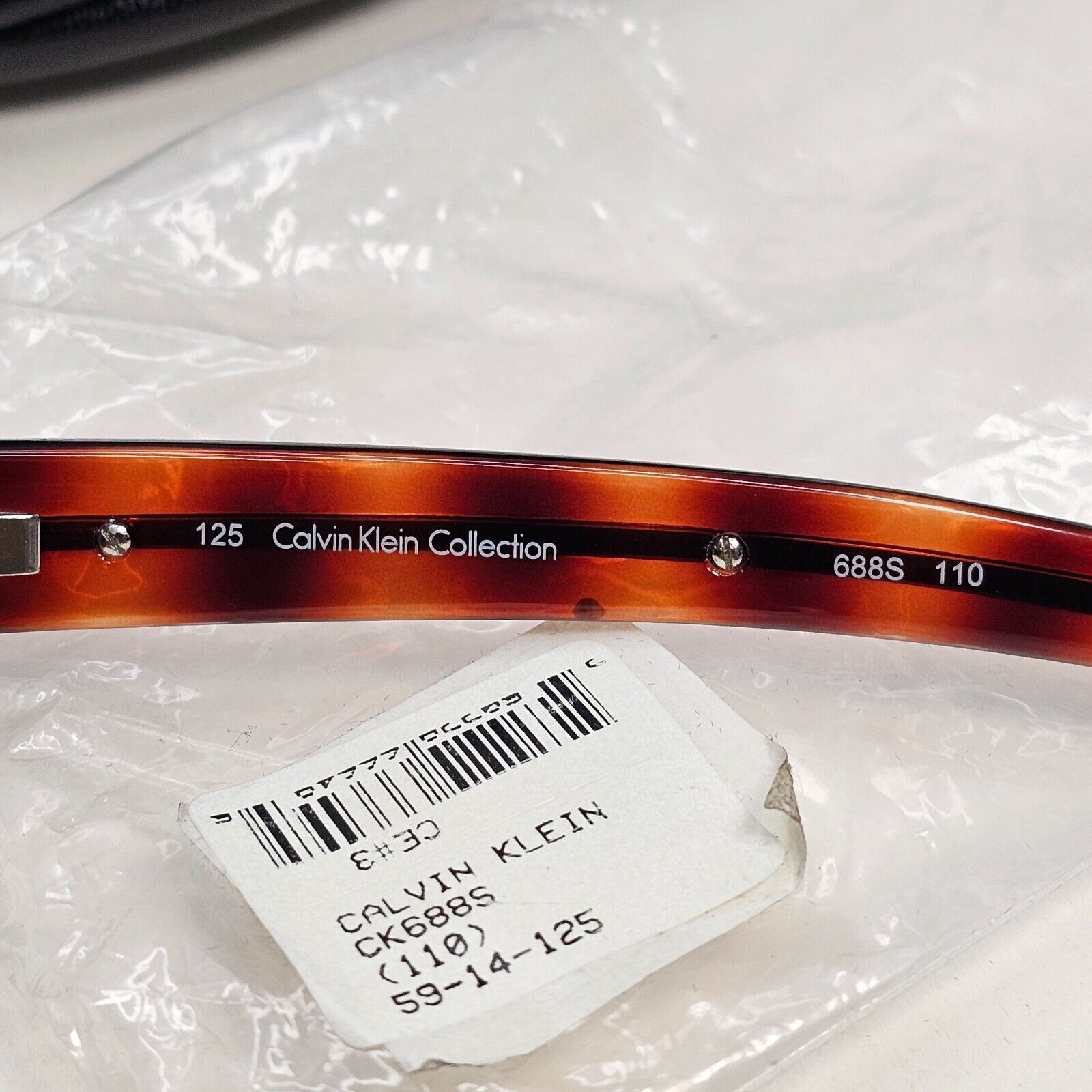 Calvin Klein Sunglasses 2005 Vintage Brown Green Gold Rectangle 688S 110 121124