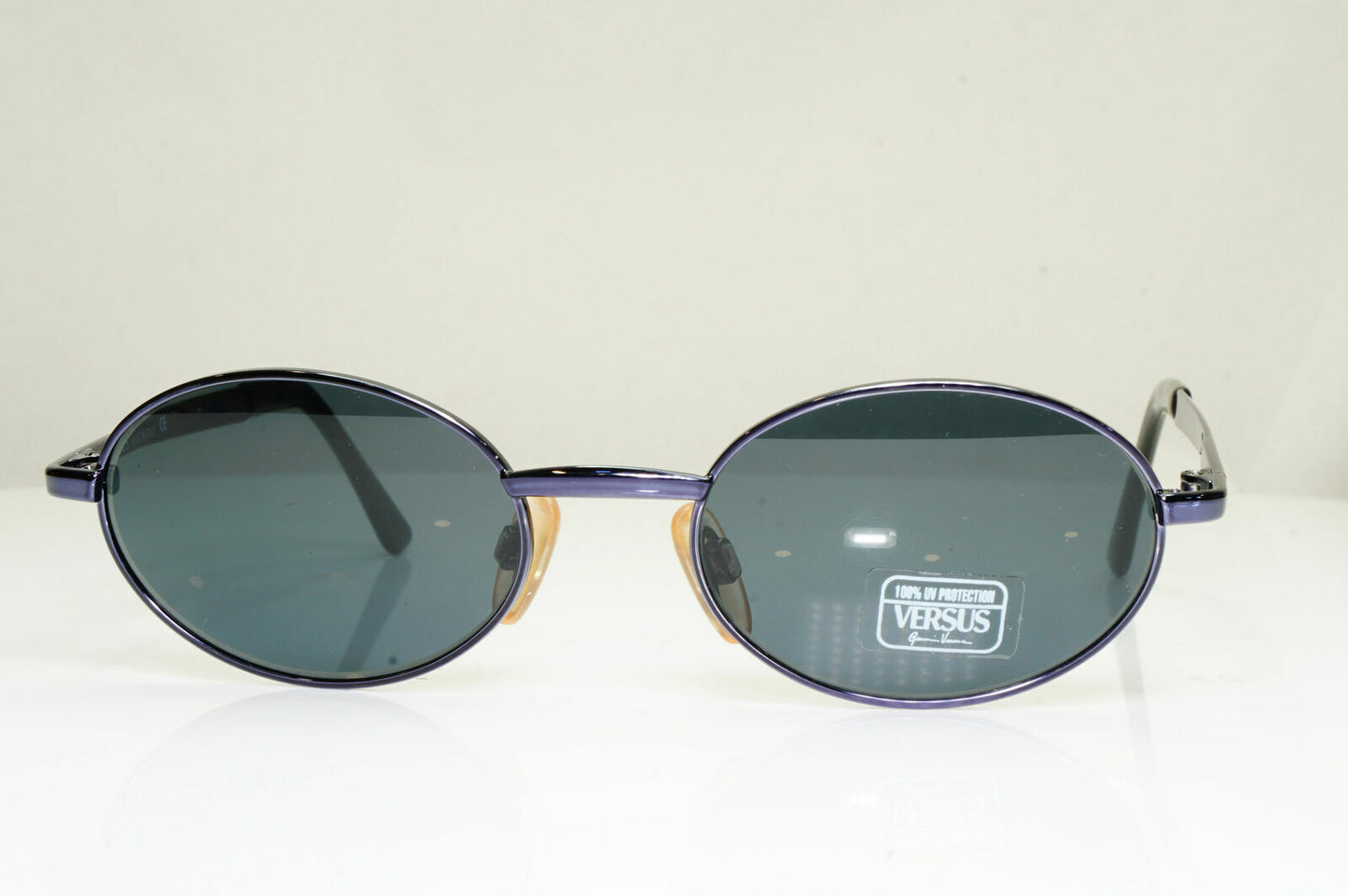 Versus by Gianni Versace 1996 Vintage Violet Oval Sunglasses MOD R28 COL 52M