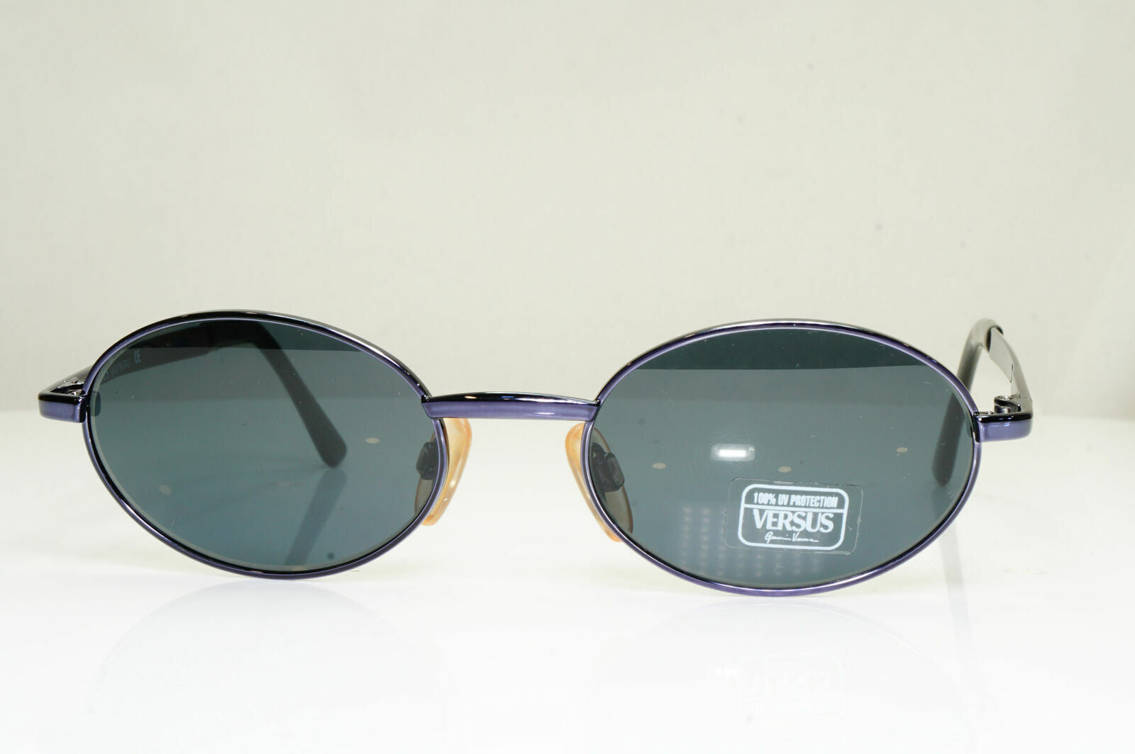 Versus by Gianni Versace 1996 Vintage Violet Oval Sunglasses MOD R28 COL 52M
