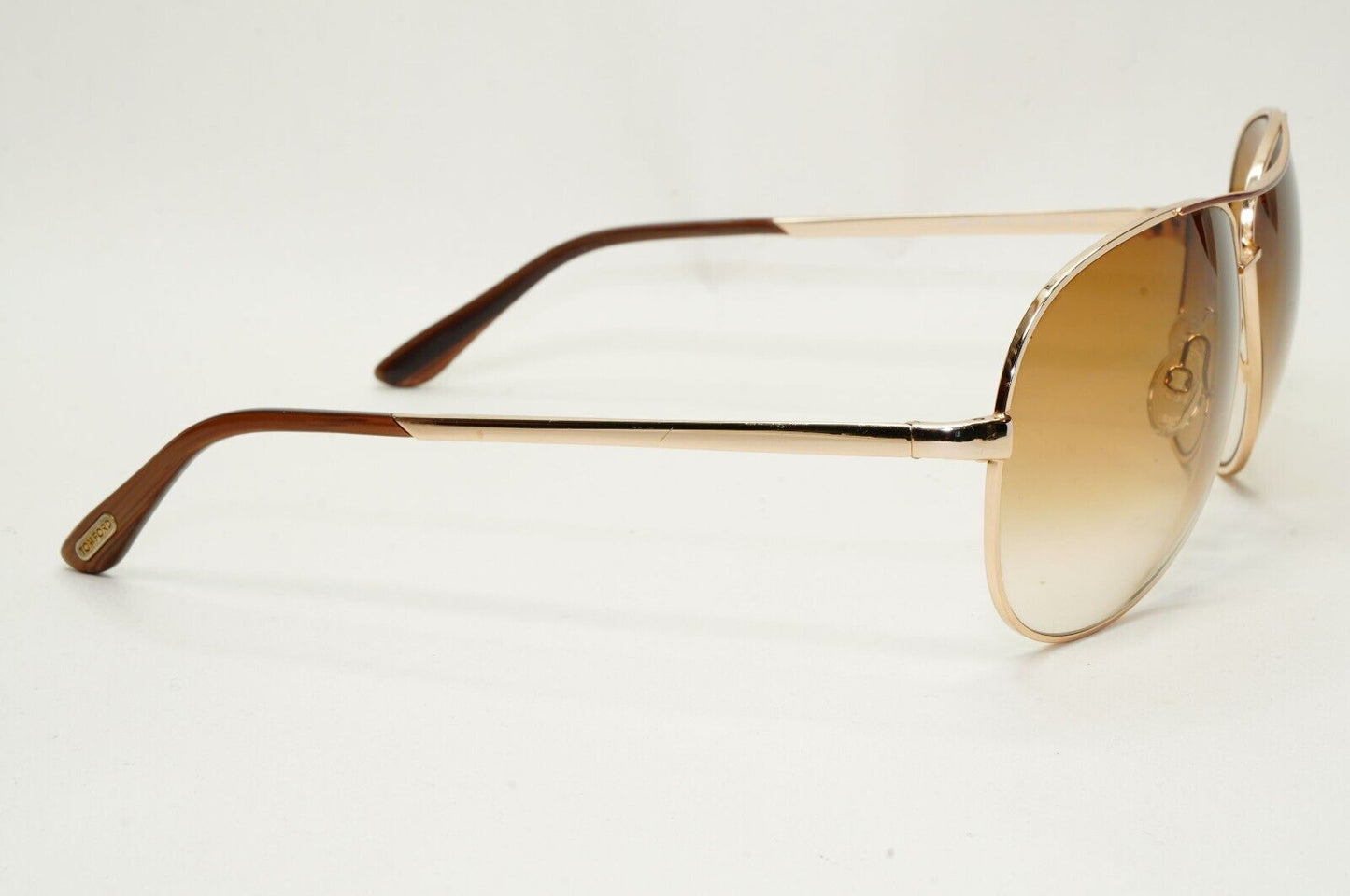 Tom Ford Sunglasses Charles Gold Pilot Brown Gradient FT0035 TF 35 772 091124