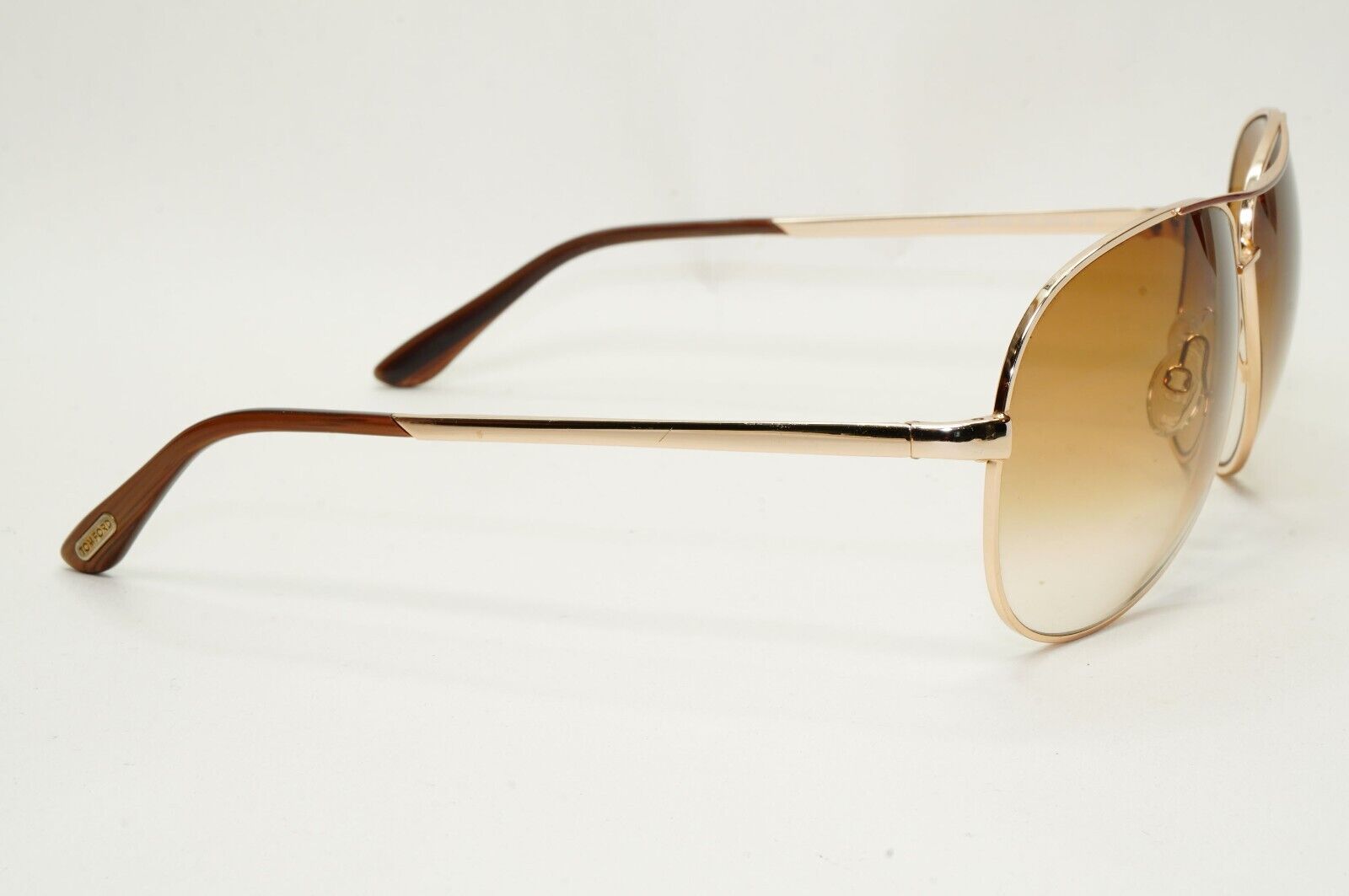 Tom Ford Sunglasses Charles Gold Pilot Brown Gradient FT0035 TF 35 772 091124