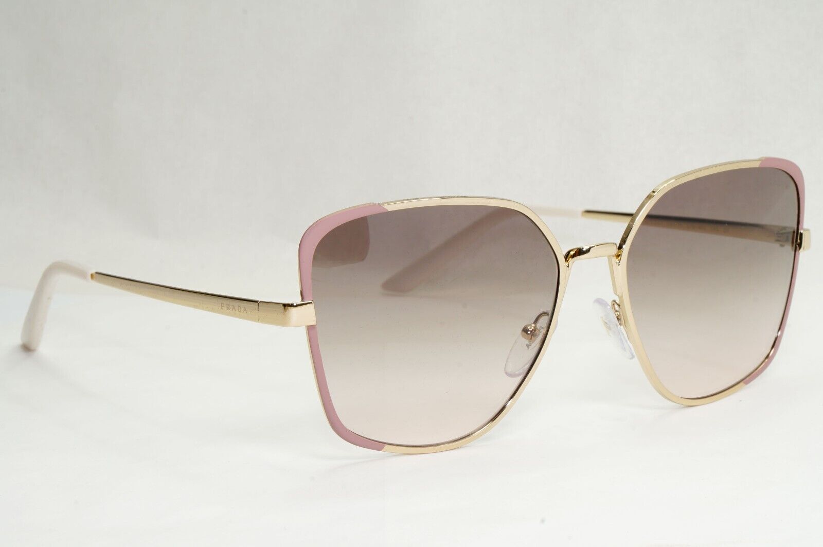 Prada Sunglasses Gold Square Metal Grey Pink Gradient PR60XS SPR 60X 07B-4K0