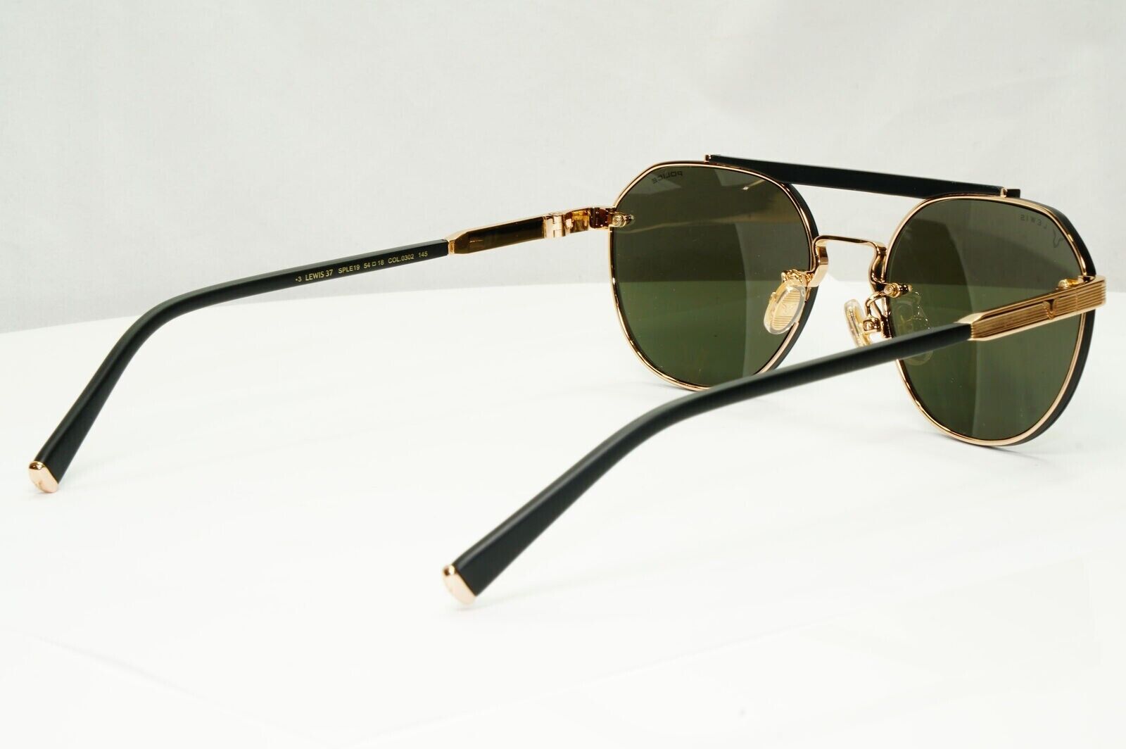 Police Lewis Hamilton F1 Sunglasses Gold Green Pilot SPL E19 COL 0302 54mm [a]