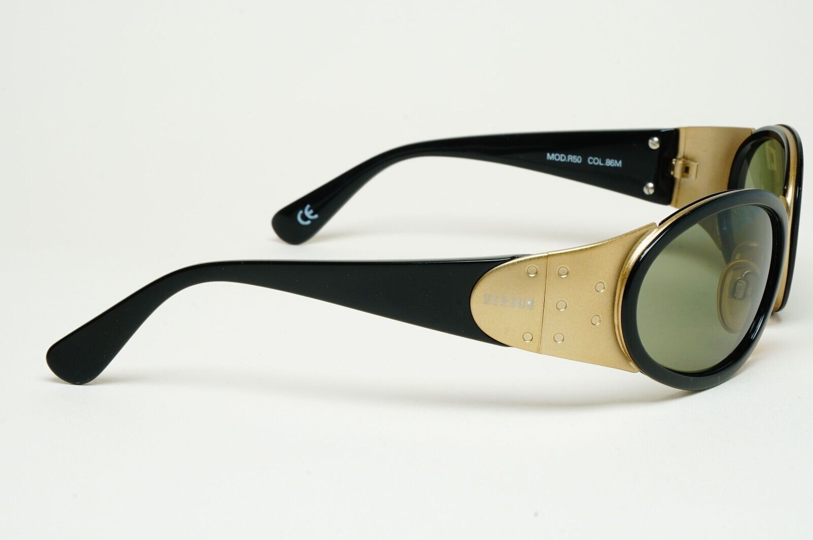 Versus Sunglasses 1996 by Gianni Versace Vintage Black Bronze MOD R50 COL 86M