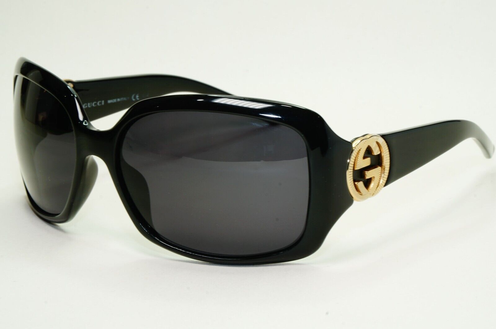 Gucci Sunglasses 2010 Vintage Black Gold Square GG 3164/S D28JJ 61mm 050824