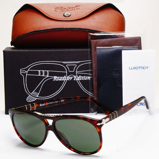 Persol Sunglasses 2011 Roadster Brown Tortoise Green Square 3008-S 24/31 58mm