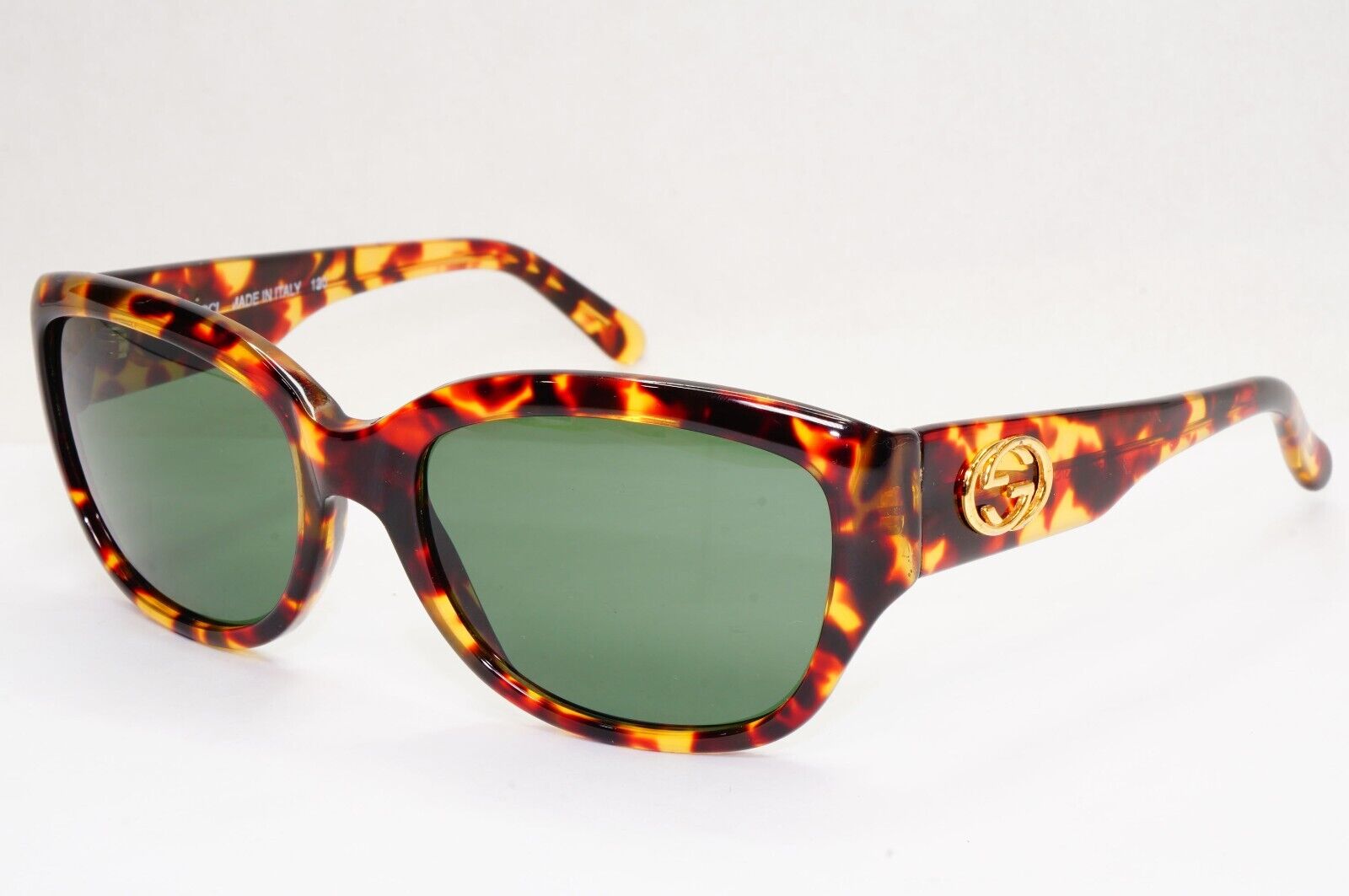 Gucci Sunglasses 1996 Vintage Brown Gold Green Square GG 2183/S 02Y 56mm 111223