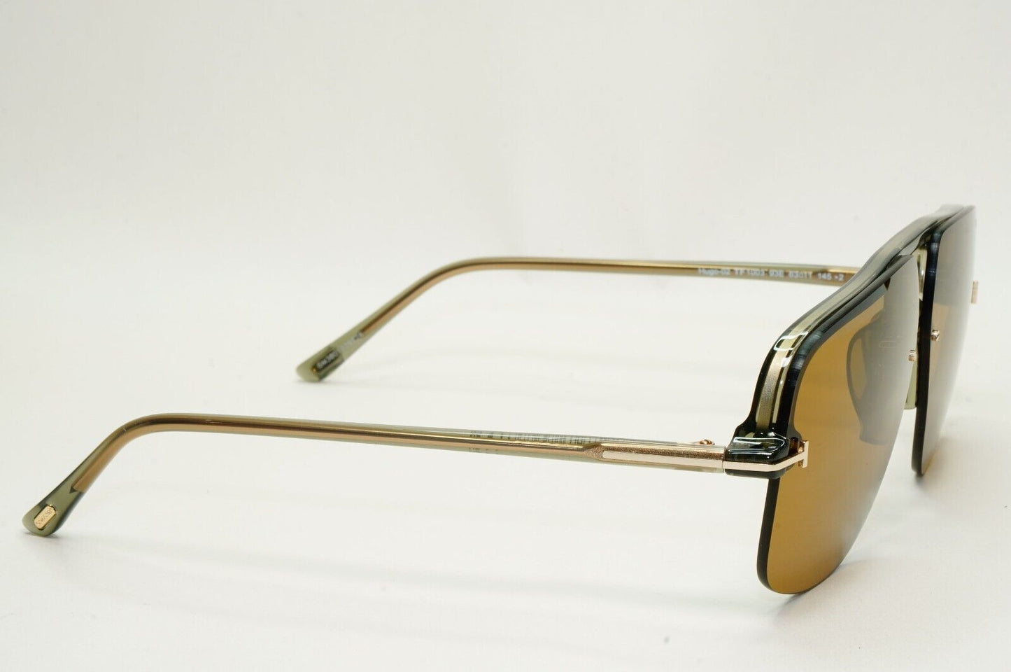 Tom Ford Sunglasses Hugo-02 Brown Semi Rimless Navigator FT1003 TF 1003 93E