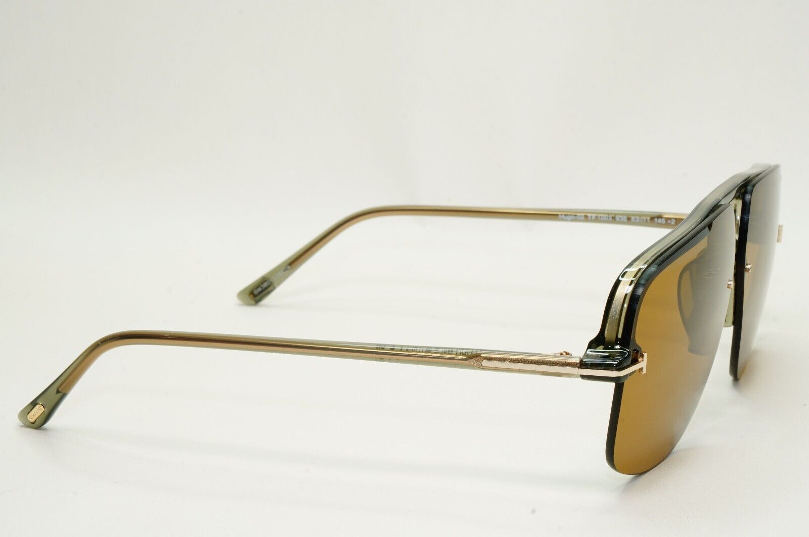 Tom Ford Sunglasses Hugo-02 Brown Semi Rimless Navigator FT1003 TF 1003 93E