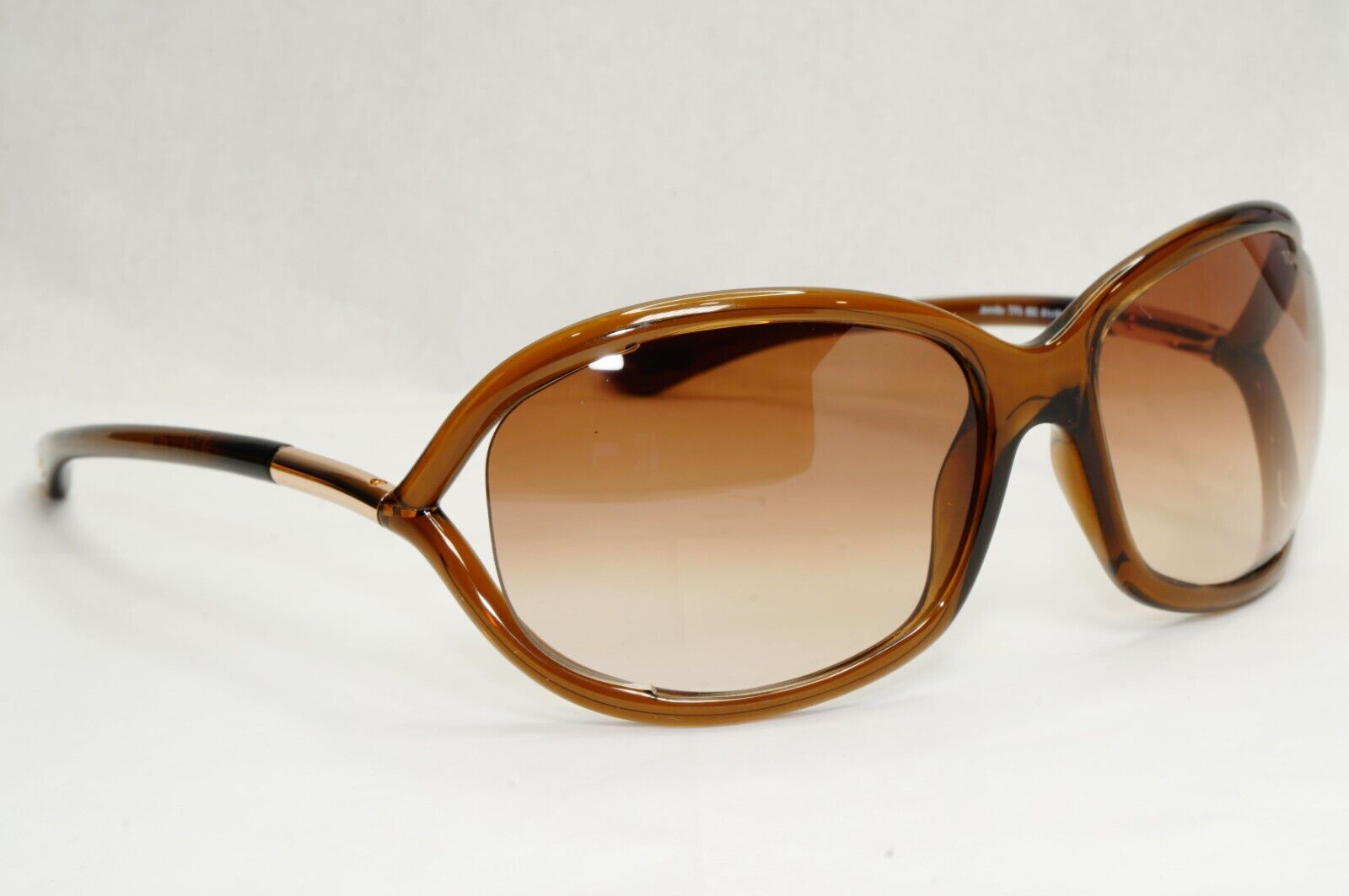 Tom Ford Sunglasses Jennifer Brown Gradient Shiny Gold Wrap FT0008 TF8 692 [A]