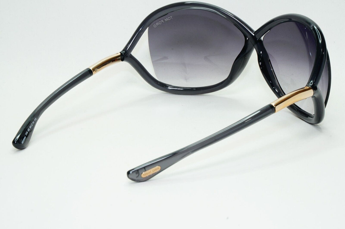 Tom Ford Sunglasses Whitney Grey Smoke Gradient Gold Wrap FT0009 TF 9 B5 64mm