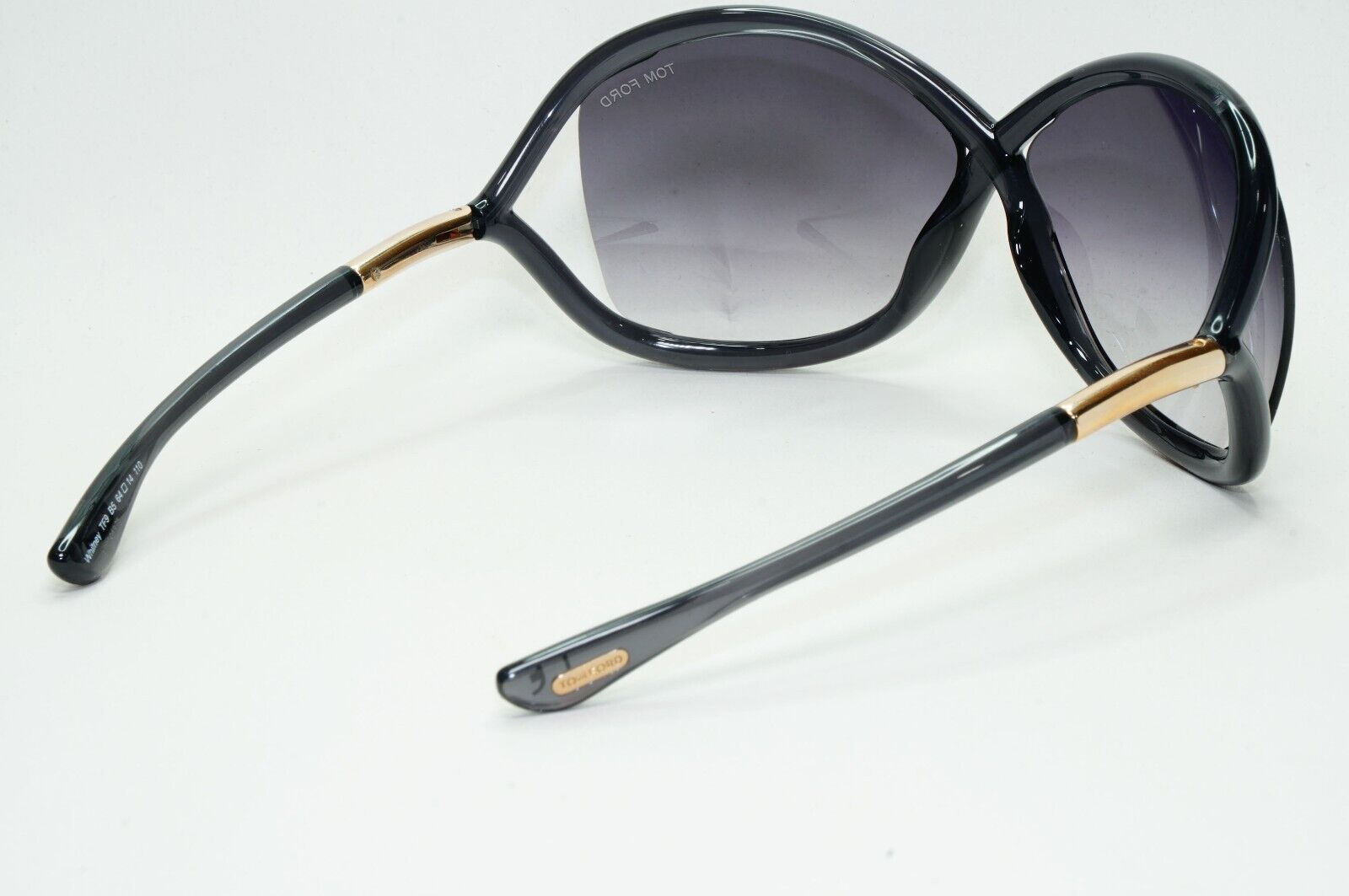 Tom Ford Sunglasses Whitney Grey Smoke Gradient Gold Wrap FT0009 TF 9 B5 64mm