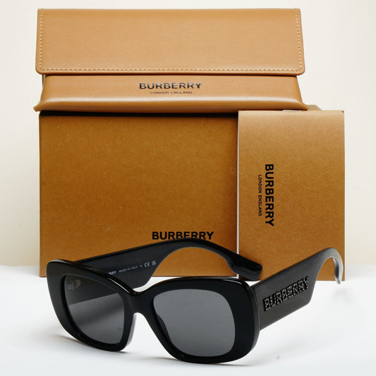 Burberry Sunglasses Black Square Diamante Letters BE 4410 3001/87 52mm