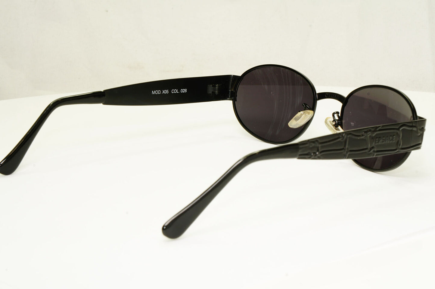 Gianni Versace Sunglasses 1996 Vintage Unisex Black Metal GV MOD X05 COL 028