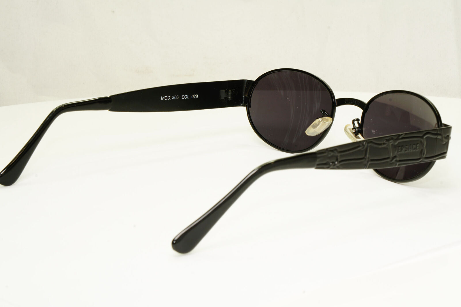 Gianni Versace Sunglasses 1996 Vintage Unisex Black Metal GV MOD X05 COL 028