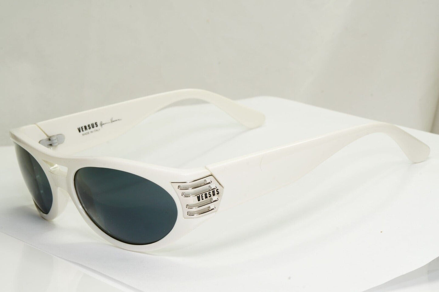 Versus Sunglasses 1996 by Gianni Versace Vintage White Grey MOD E30 COL 850